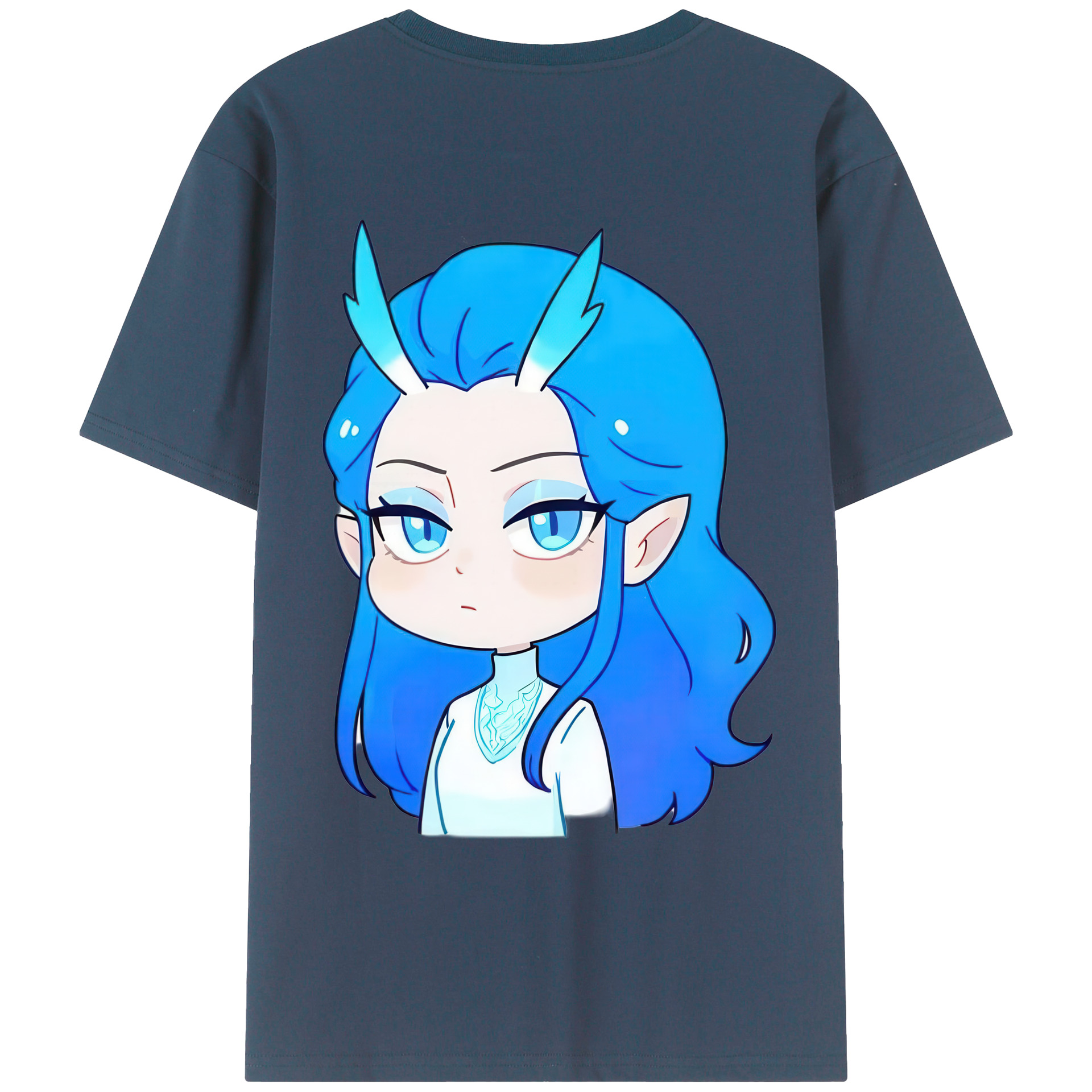（画像用） Ne Zha 2 ナタ 魔童の大暴れ 綿100％ メンズ半袖Tシャツ（バックプリント） 通気性