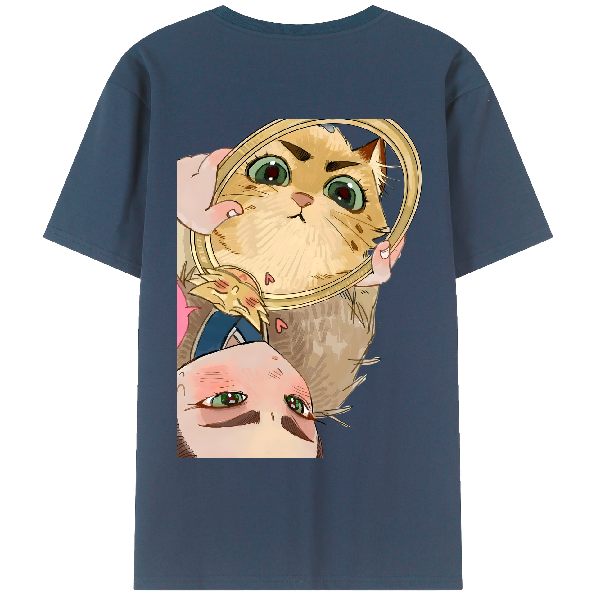 （画像用） Ne Zha 2 ナタ 魔童の大暴れ 綿100％ メンズ半袖Tシャツ（バックプリント） 通気性