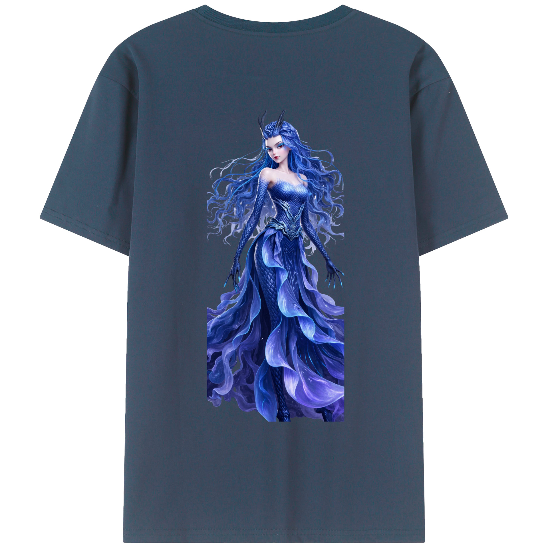 （画像用） Ne Zha 2 ナタ 魔童の大暴れ 綿100％ メンズ半袖Tシャツ（バックプリント） 通気性