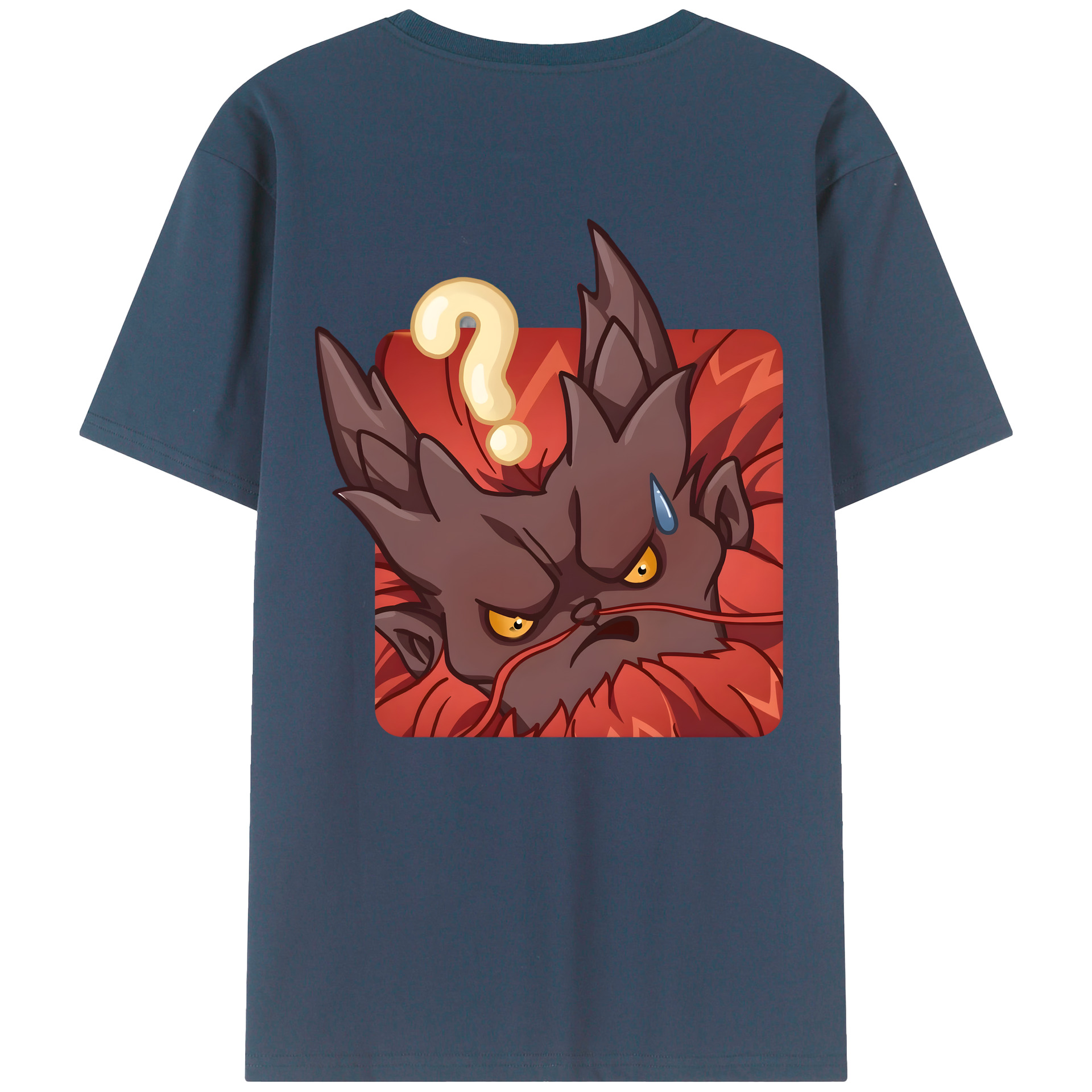 （画像用） Ne Zha 2 ナタ 魔童の大暴れ 綿100％ メンズ半袖Tシャツ（バックプリント） 通気性