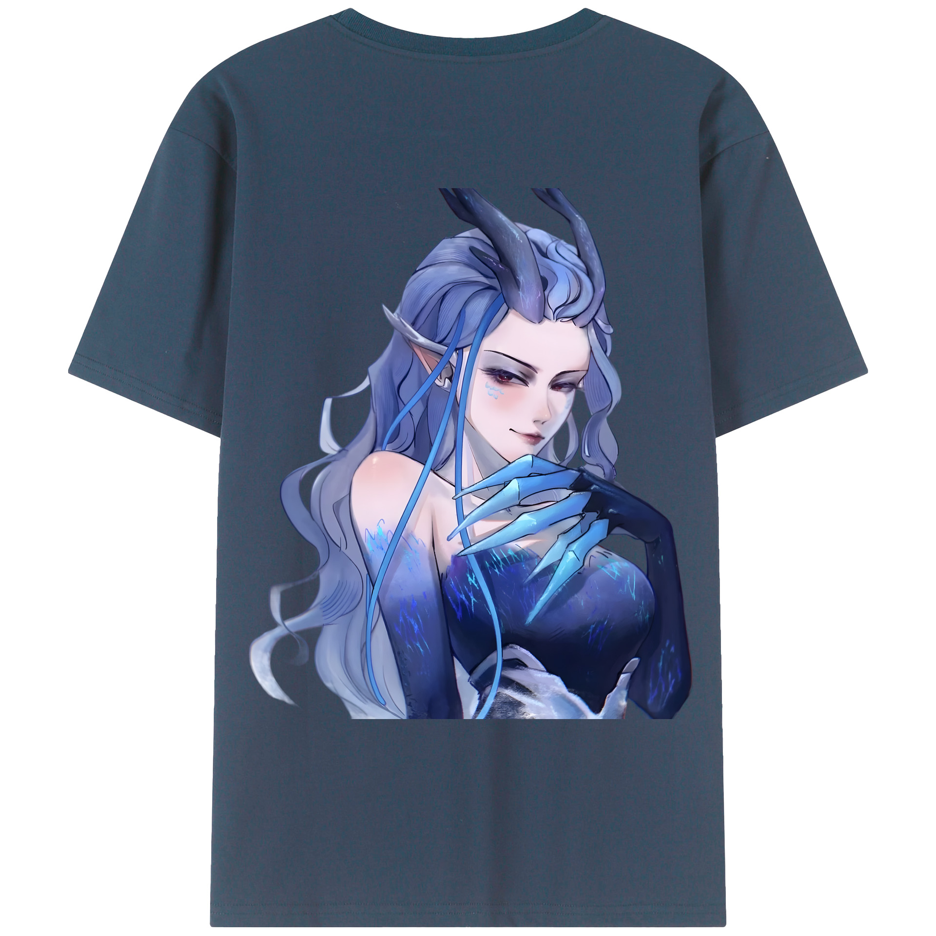 （画像用） Ne Zha 2 ナタ 魔童の大暴れ 綿100％ メンズ半袖Tシャツ（バックプリント） 通気性
