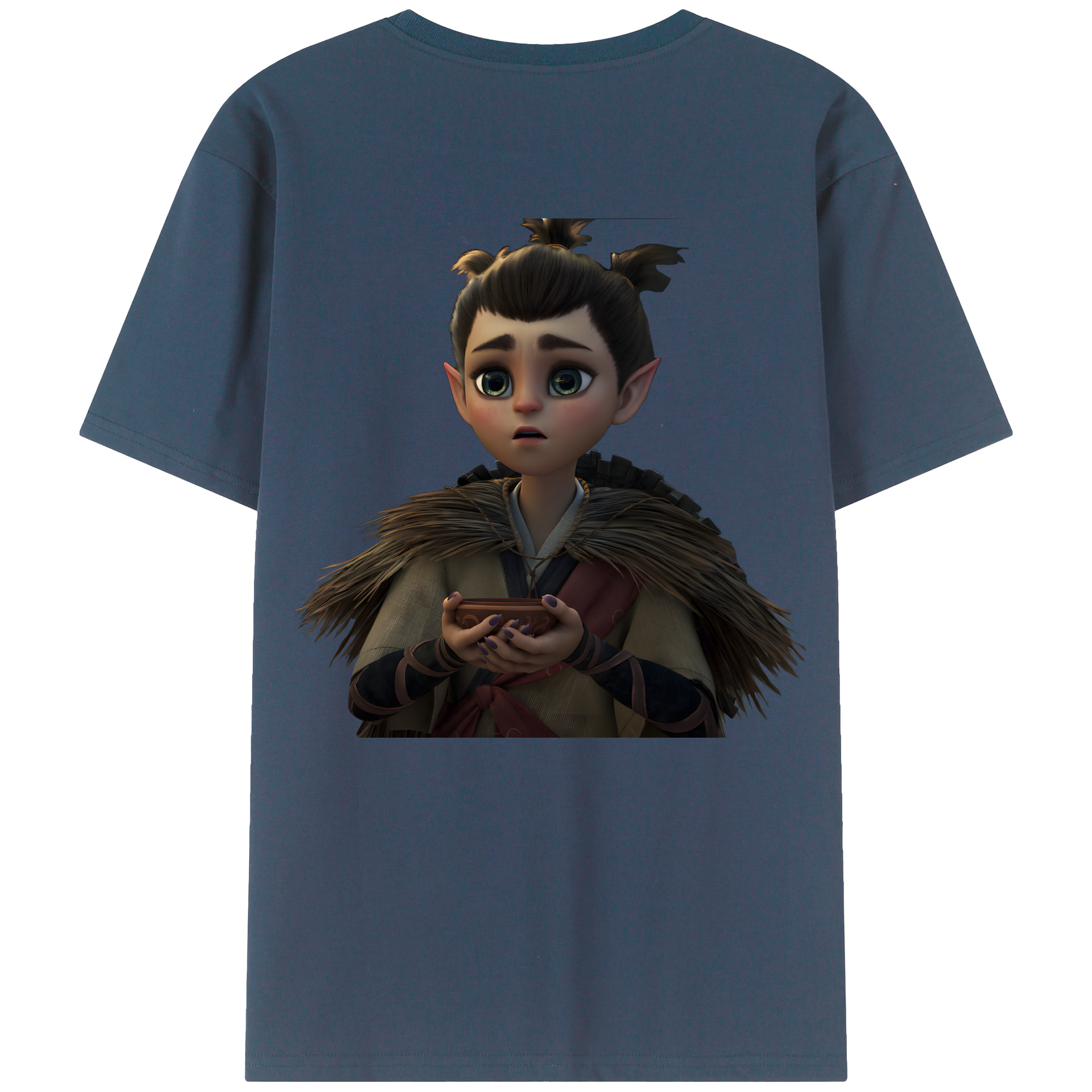 （画像用） Ne Zha 2 ナタ 魔童の大暴れ 綿100％ メンズ半袖Tシャツ（バックプリント） 通気性