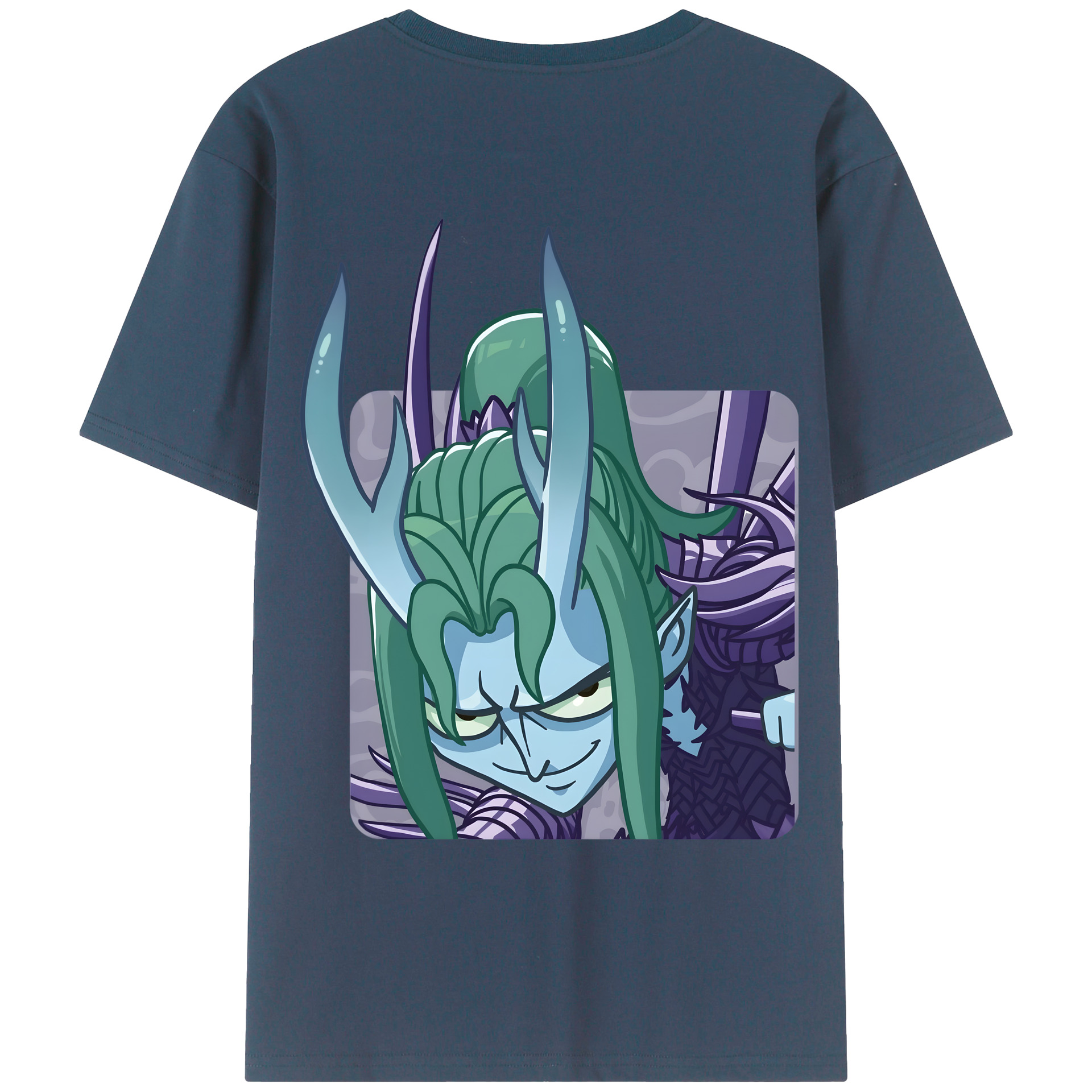 （画像用） Ne Zha 2 ナタ 魔童の大暴れ 綿100％ メンズ半袖Tシャツ（バックプリント） 通気性