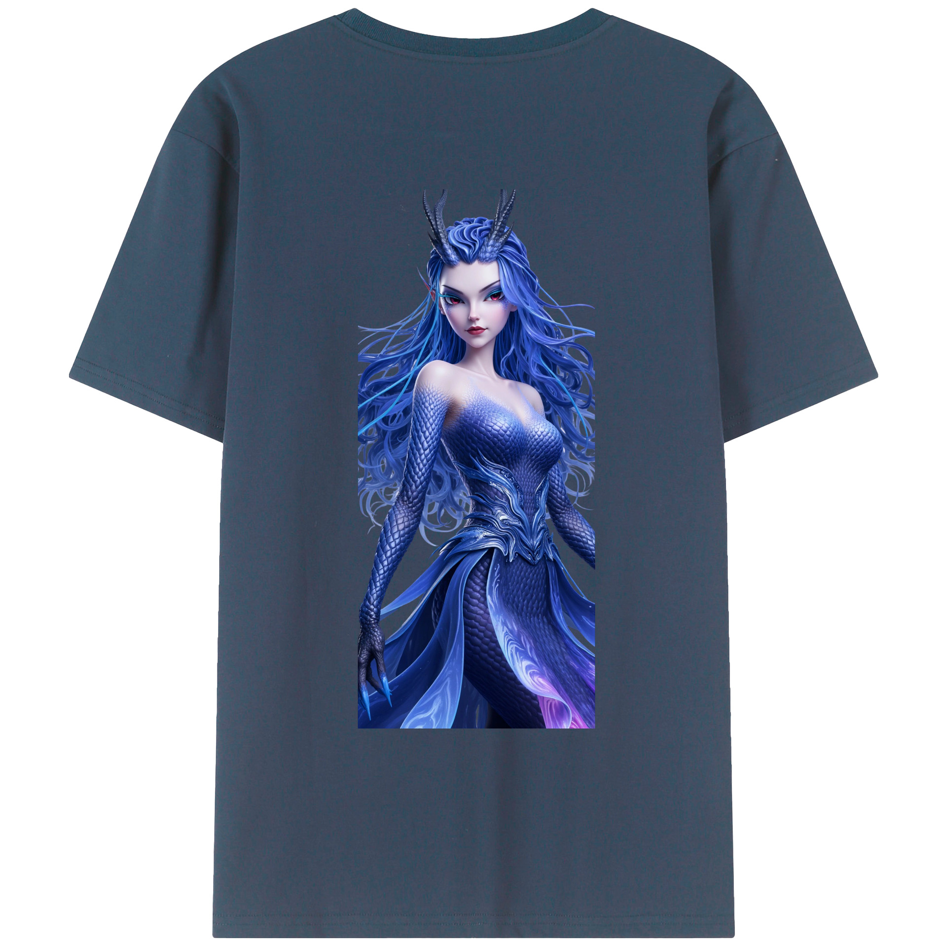 （画像用） Ne Zha 2 ナタ 魔童の大暴れ 綿100％ メンズ半袖Tシャツ（バックプリント） 通気性