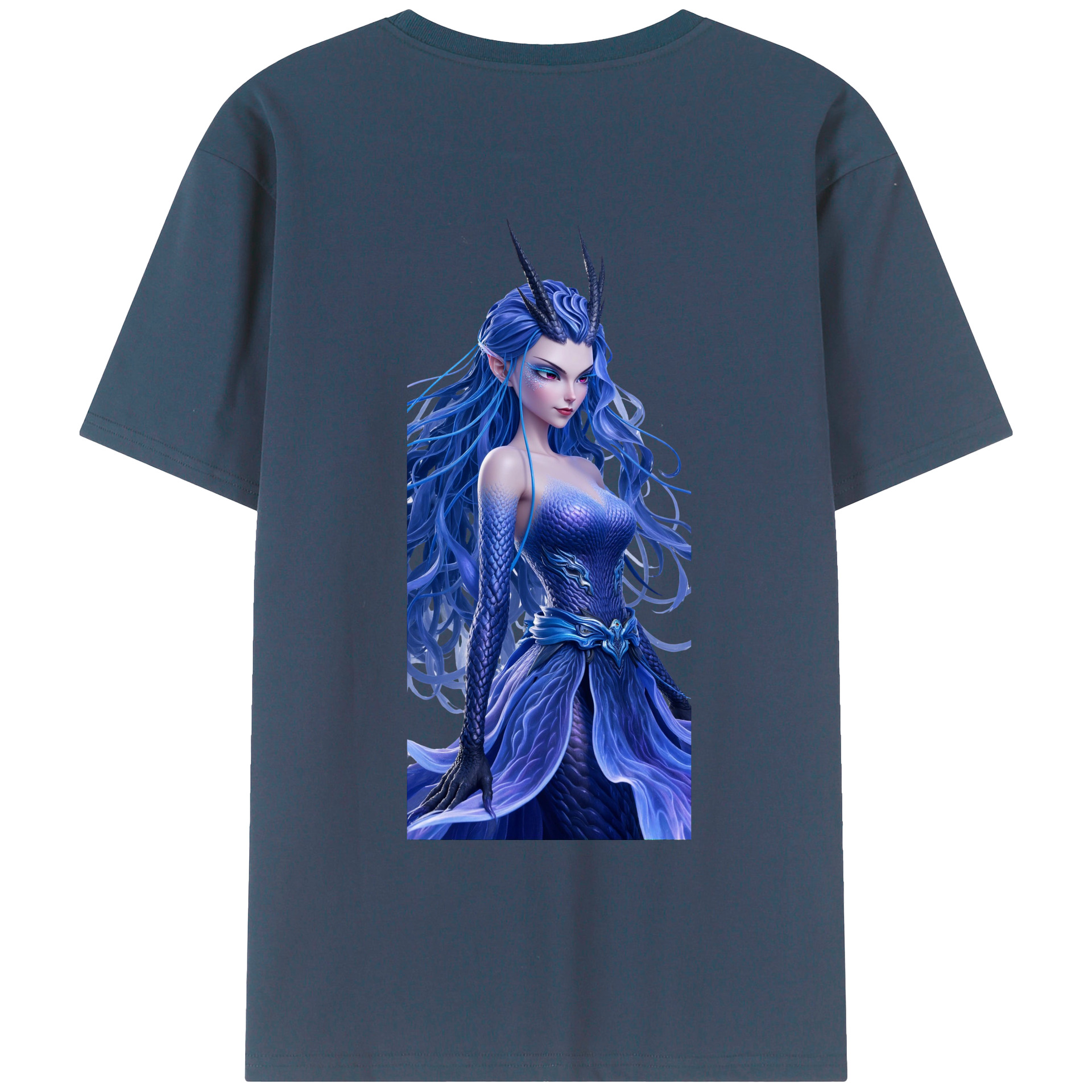 （画像用） Ne Zha 2 ナタ 魔童の大暴れ 綿100％ メンズ半袖Tシャツ（バックプリント） 通気性