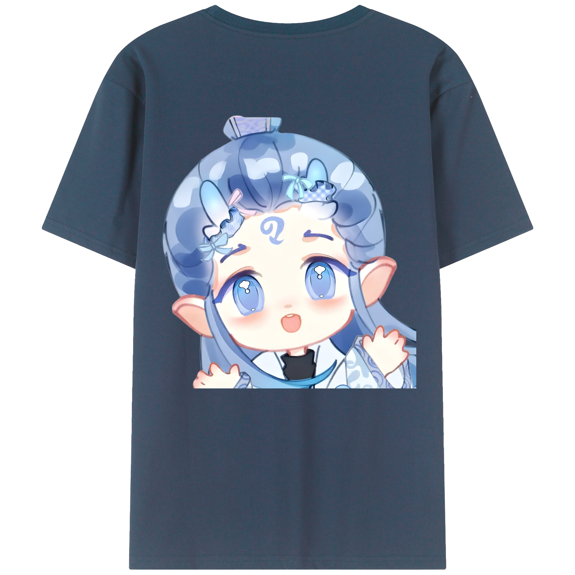 （画像用） Ne Zha 2 ナタ 魔童の大暴れ 綿100％ メンズ半袖Tシャツ（バックプリント） 通気性