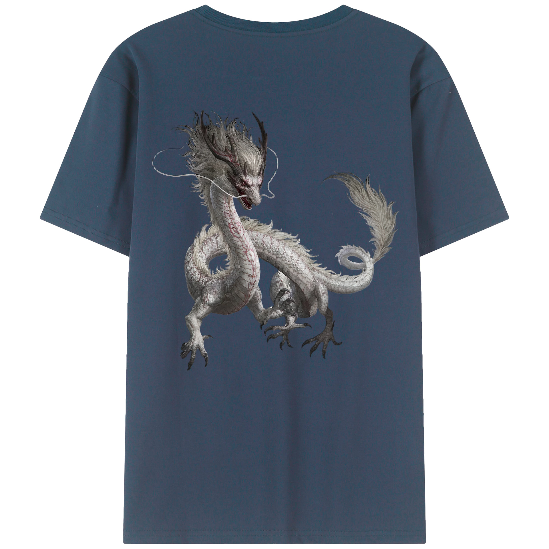 （画像用） Ne Zha 2 ナタ 魔童の大暴れ 綿100％ メンズ半袖Tシャツ（バックプリント） 通気性