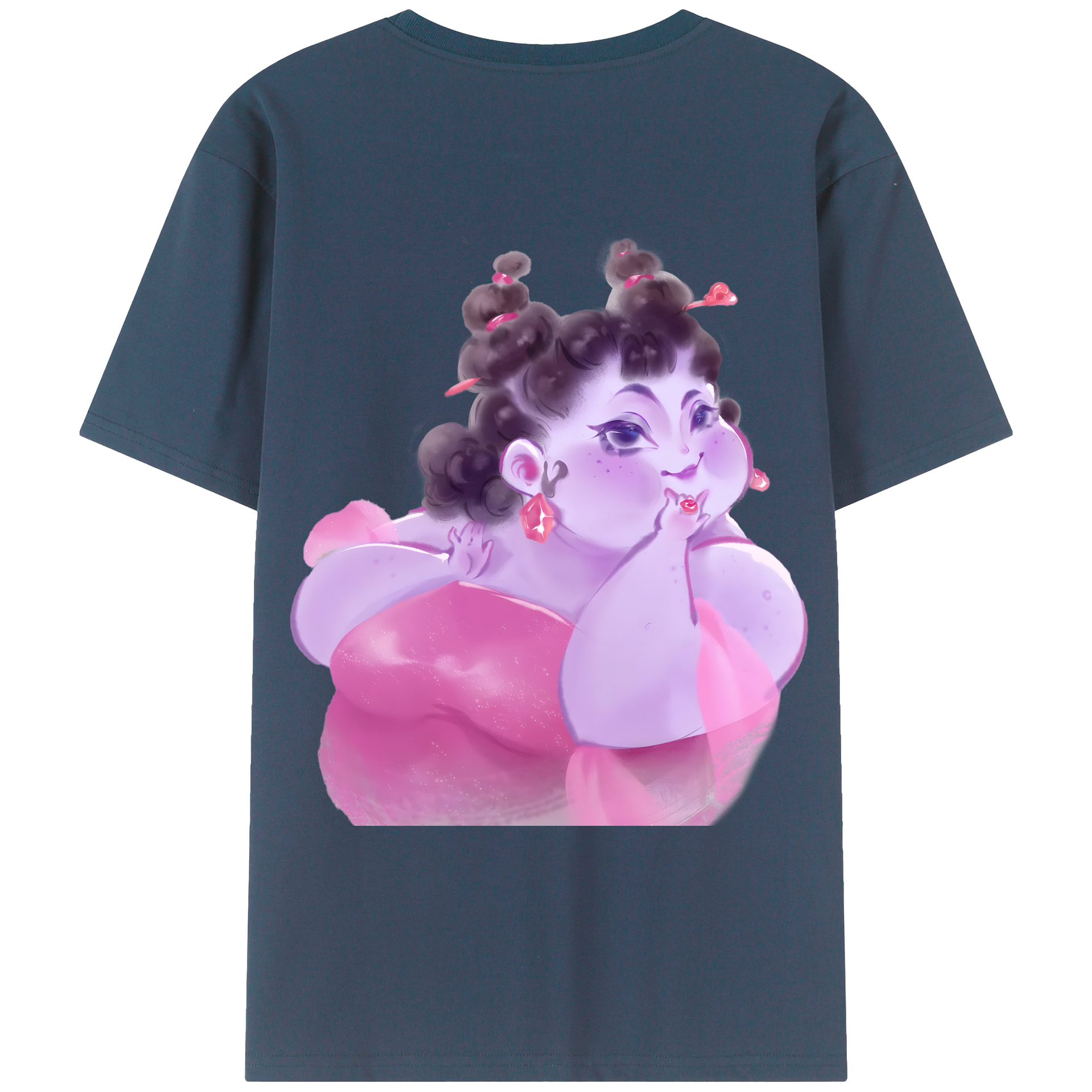 （画像用） Ne Zha 2 ナタ 魔童の大暴れ 綿100％ メンズ半袖Tシャツ（バックプリント） 通気性