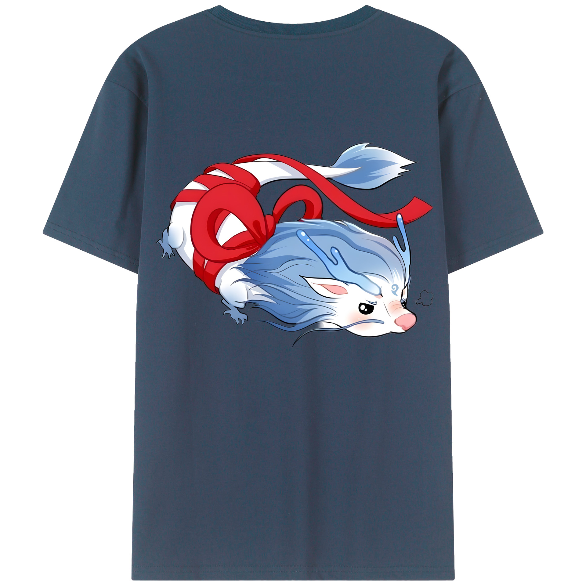 （画像用） Ne Zha 2 ナタ 魔童の大暴れ 綿100％ メンズ半袖Tシャツ（バックプリント） 通気性