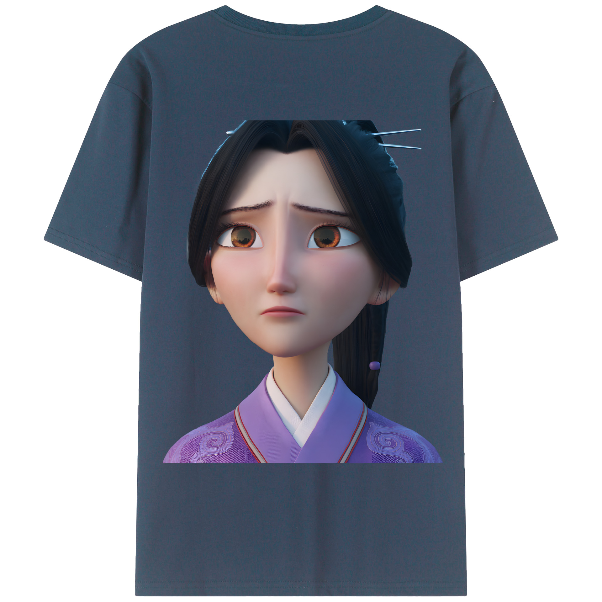 （画像用） Ne Zha 2 ナタ 魔童の大暴れ 綿100％ メンズ半袖Tシャツ（バックプリント） 通気性