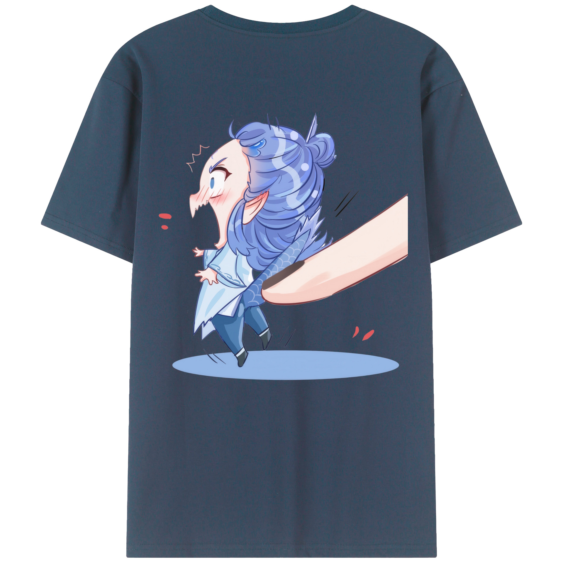 （画像用） Ne Zha 2 ナタ 魔童の大暴れ 綿100％ メンズ半袖Tシャツ（バックプリント） 通気性