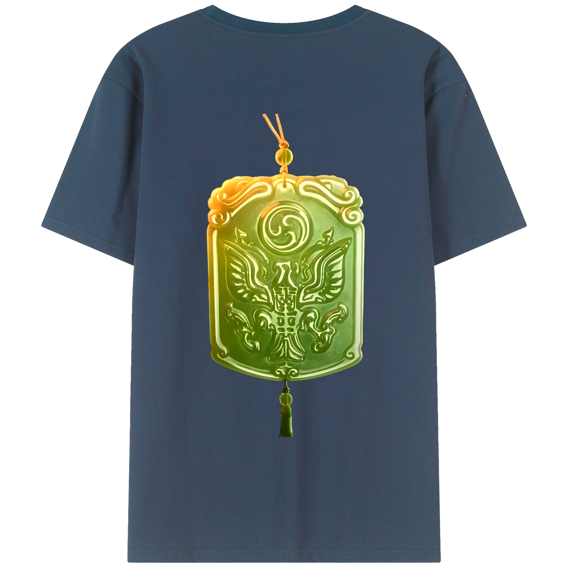 （画像用） Ne Zha 2 ナタ 魔童の大暴れ 綿100％ メンズ半袖Tシャツ（バックプリント） 通気性