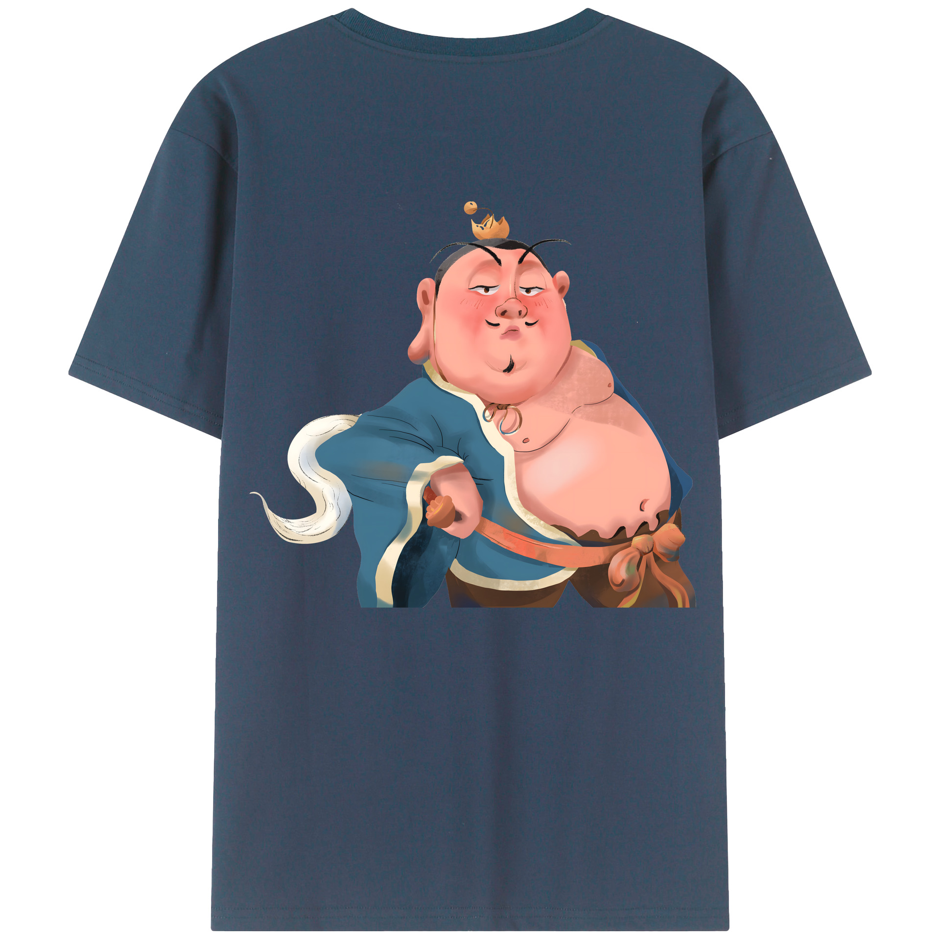 （画像用） Ne Zha 2 ナタ 魔童の大暴れ 綿100％ メンズ半袖Tシャツ（バックプリント） 通気性