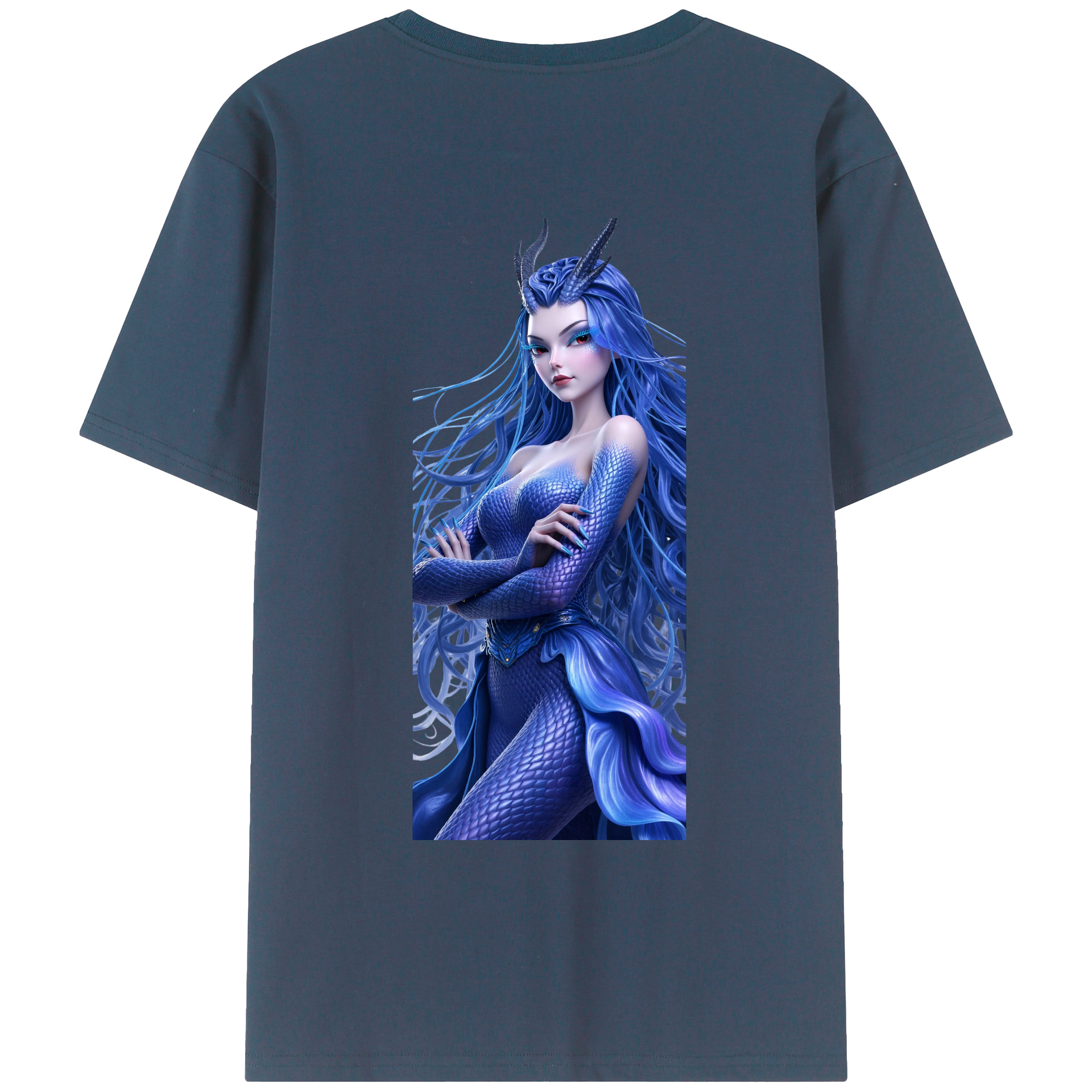 （画像用） Ne Zha 2 ナタ 魔童の大暴れ 綿100％ メンズ半袖Tシャツ（バックプリント） 通気性