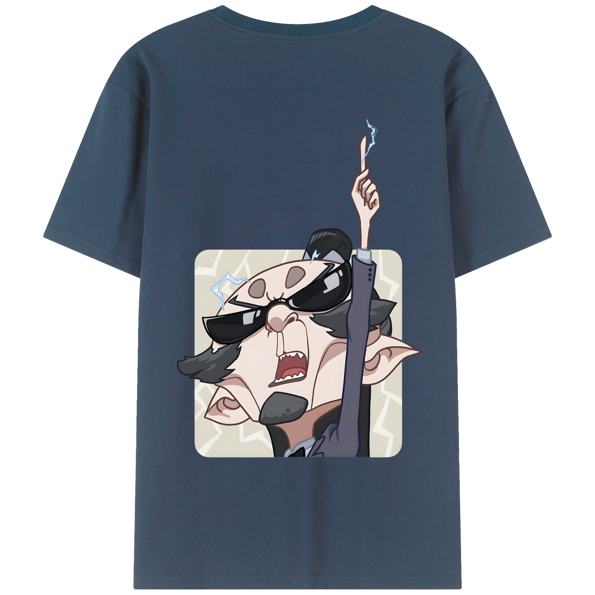 （画像用） Ne Zha 2 ナタ 魔童の大暴れ 綿100％ メンズ半袖Tシャツ（バックプリント） 通気性