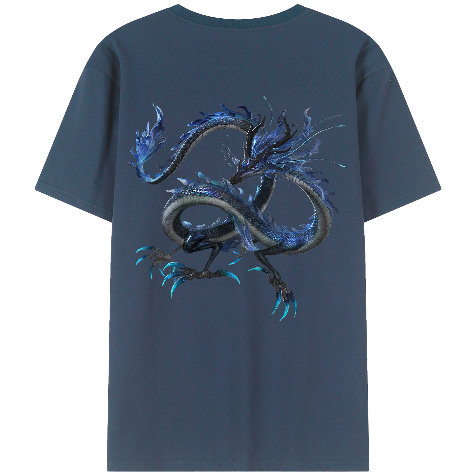 （画像用） Ne Zha 2 ナタ 魔童の大暴れ 綿100％ メンズ半袖Tシャツ（バックプリント） 通気性