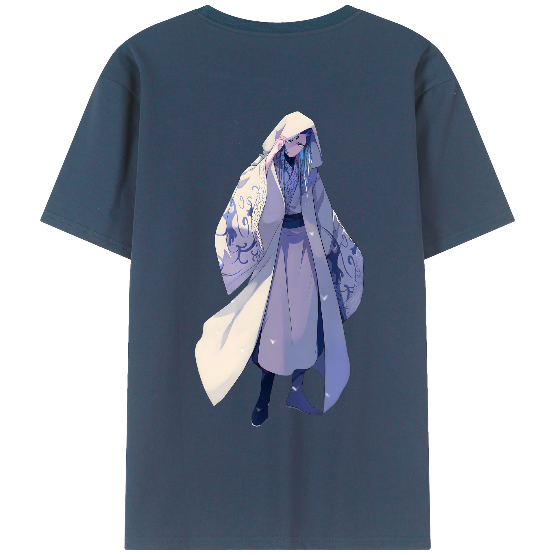 （画像用） Ne Zha 2 ナタ 魔童の大暴れ 綿100％ メンズ半袖Tシャツ（バックプリント） 通気性