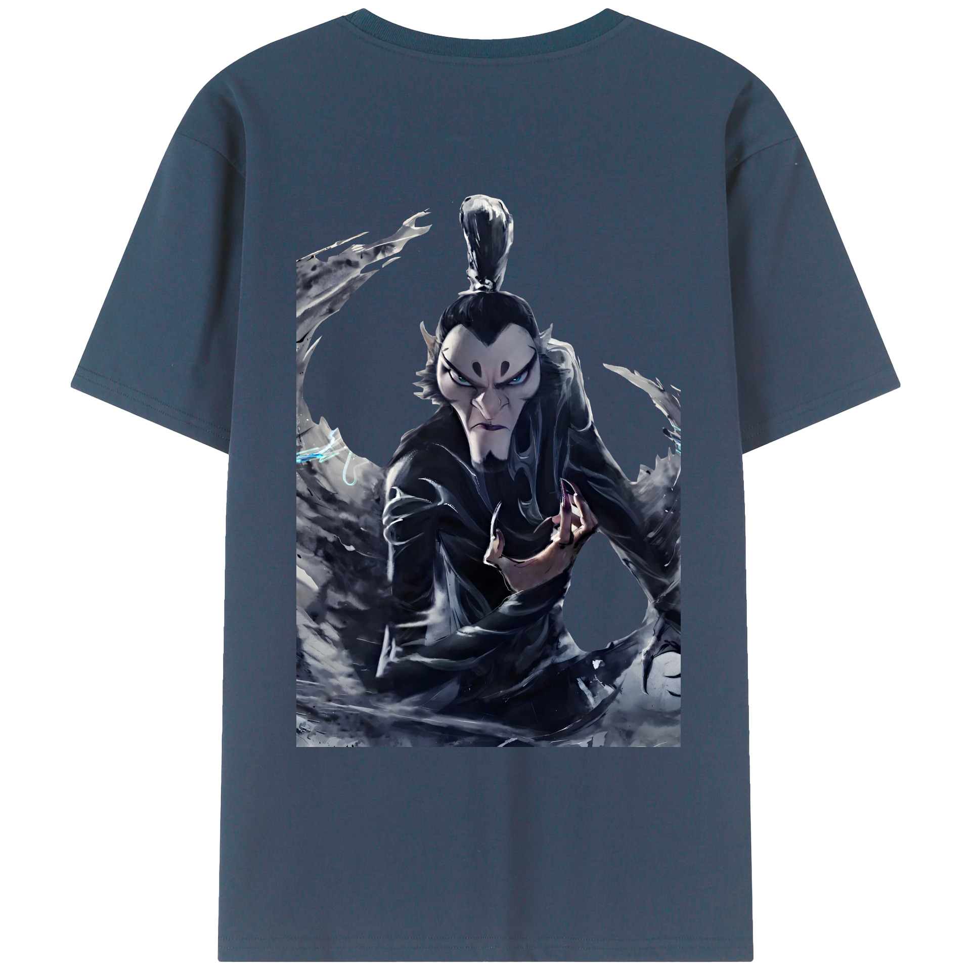 （画像用） Ne Zha 2 ナタ 魔童の大暴れ 綿100％ メンズ半袖Tシャツ（バックプリント） 通気性