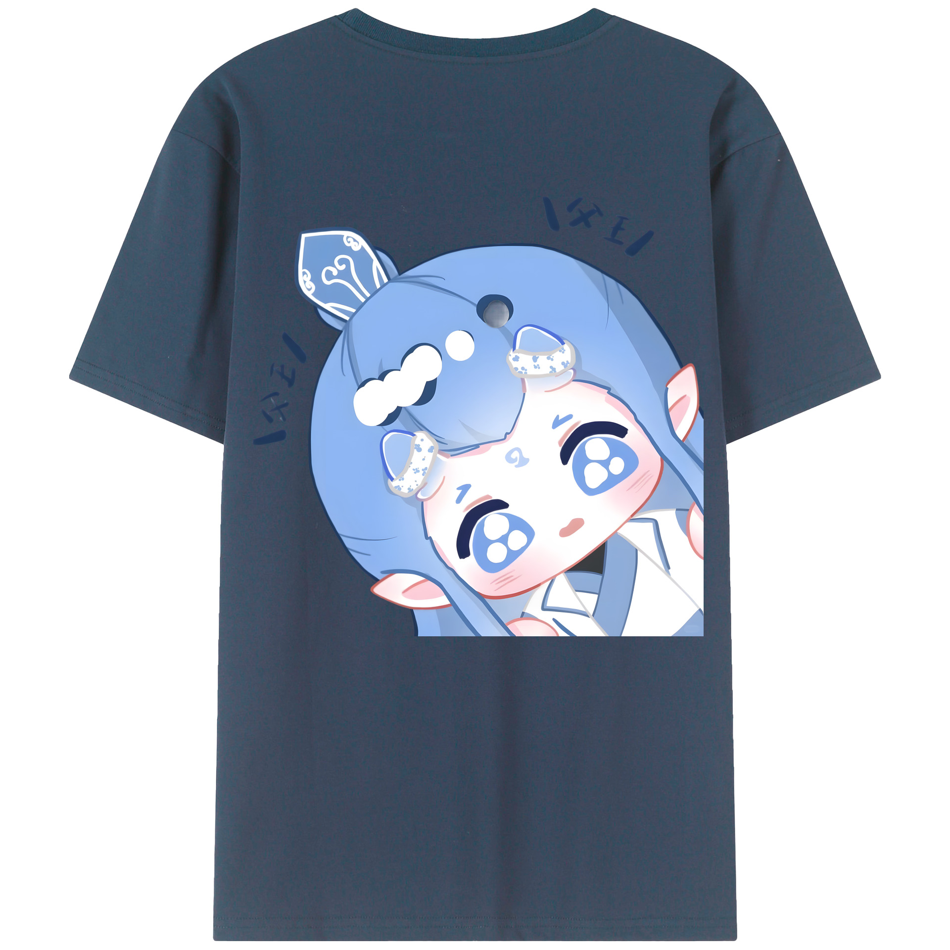 （画像用） Ne Zha 2 ナタ 魔童の大暴れ 綿100％ メンズ半袖Tシャツ（バックプリント） 通気性
