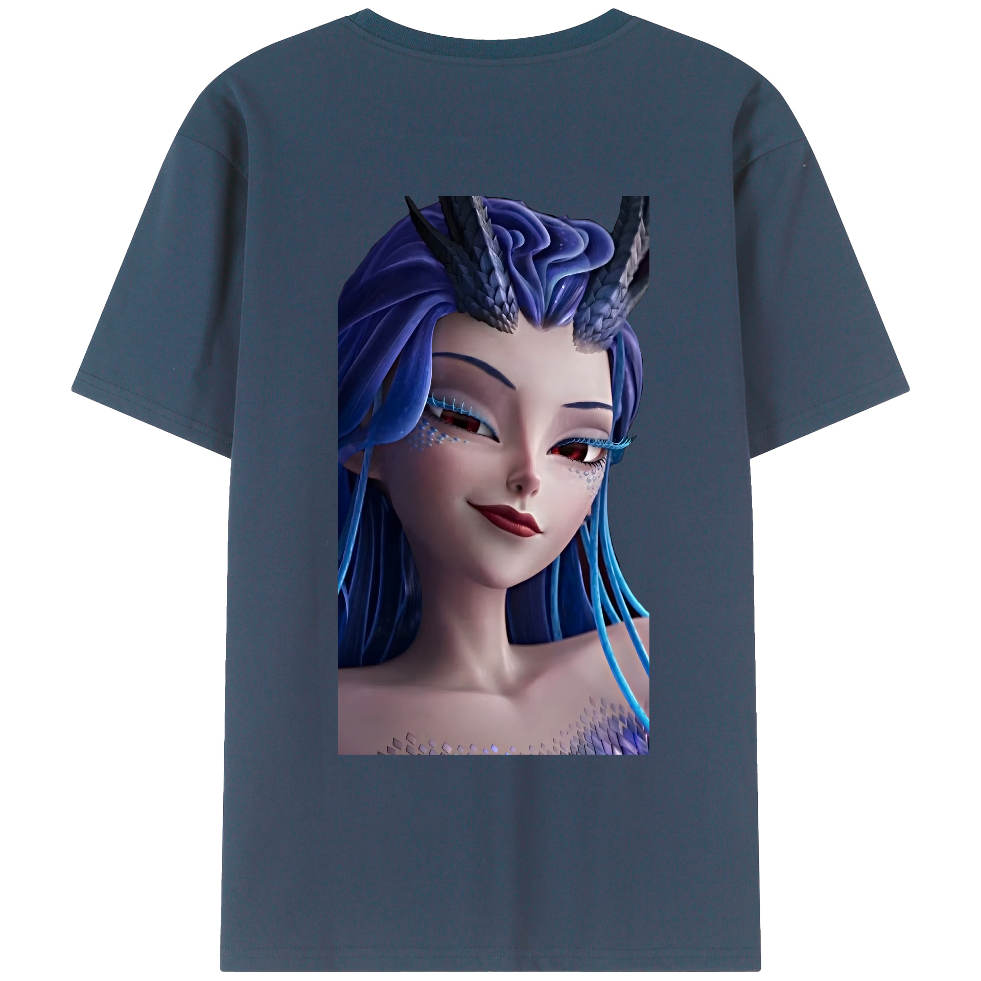 （画像用） Ne Zha 2 ナタ 魔童の大暴れ 綿100％ メンズ半袖Tシャツ（バックプリント） 通気性