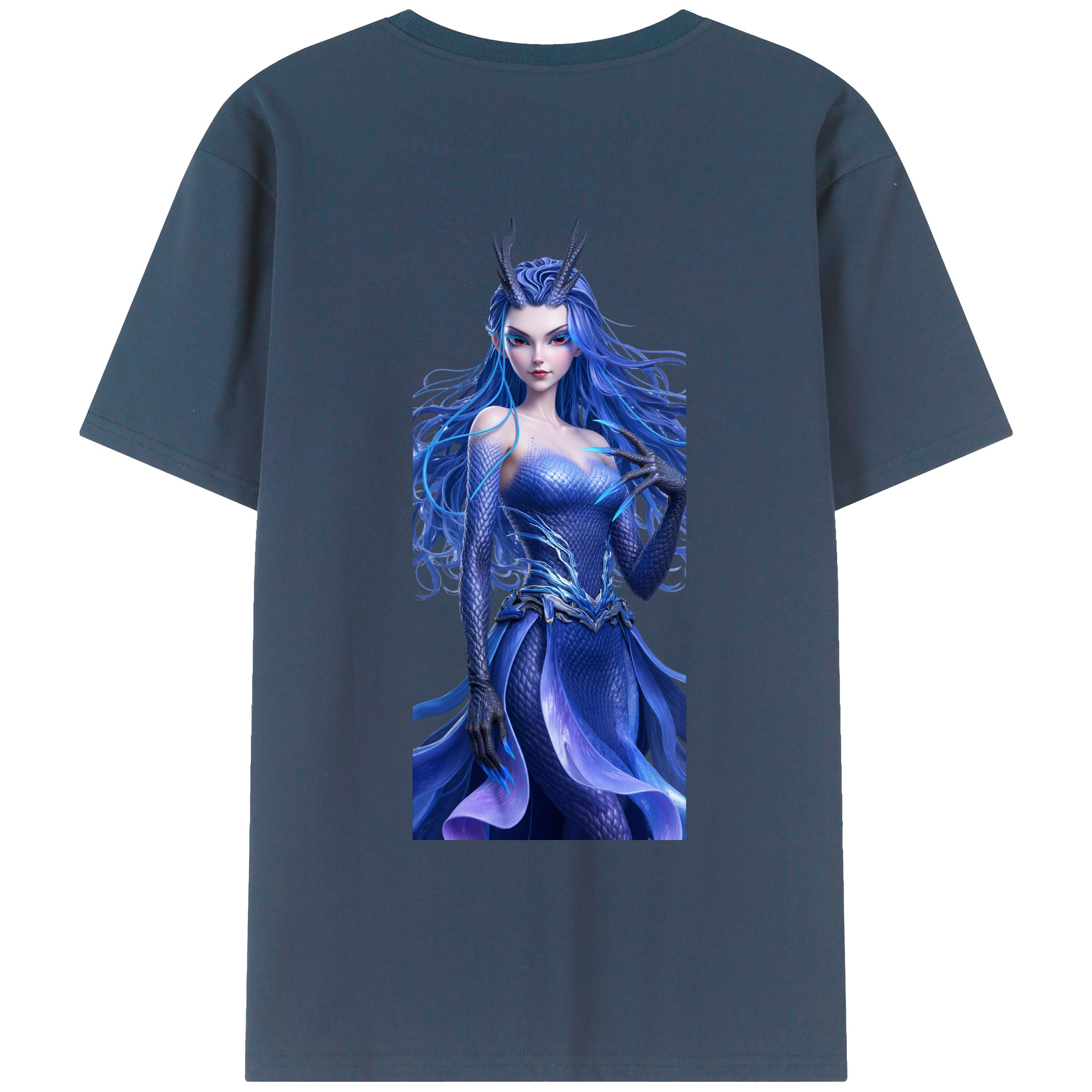 （画像用） Ne Zha 2 ナタ 魔童の大暴れ 綿100％ メンズ半袖Tシャツ（バックプリント） 通気性