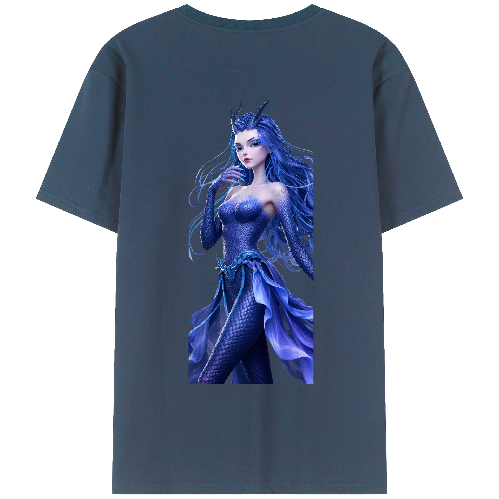 （画像用） Ne Zha 2 ナタ 魔童の大暴れ 綿100％ メンズ半袖Tシャツ（バックプリント） 通気性