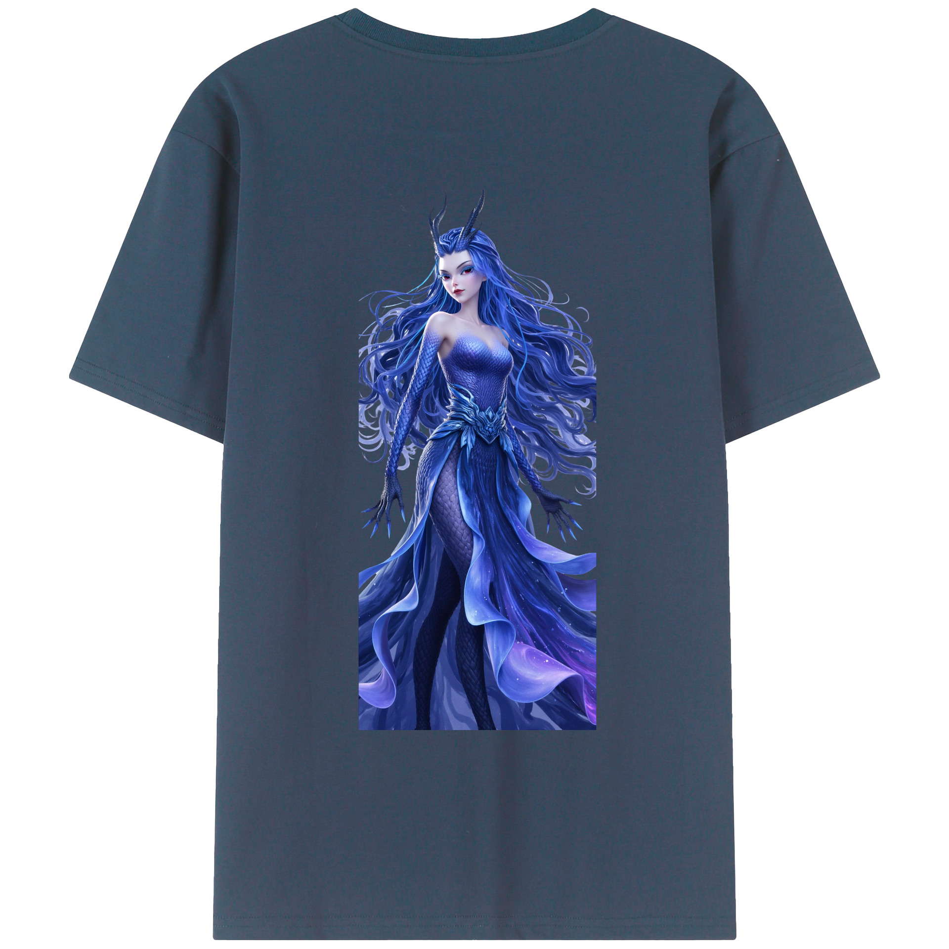 （画像用） Ne Zha 2 ナタ 魔童の大暴れ 綿100％ メンズ半袖Tシャツ（バックプリント） 通気性