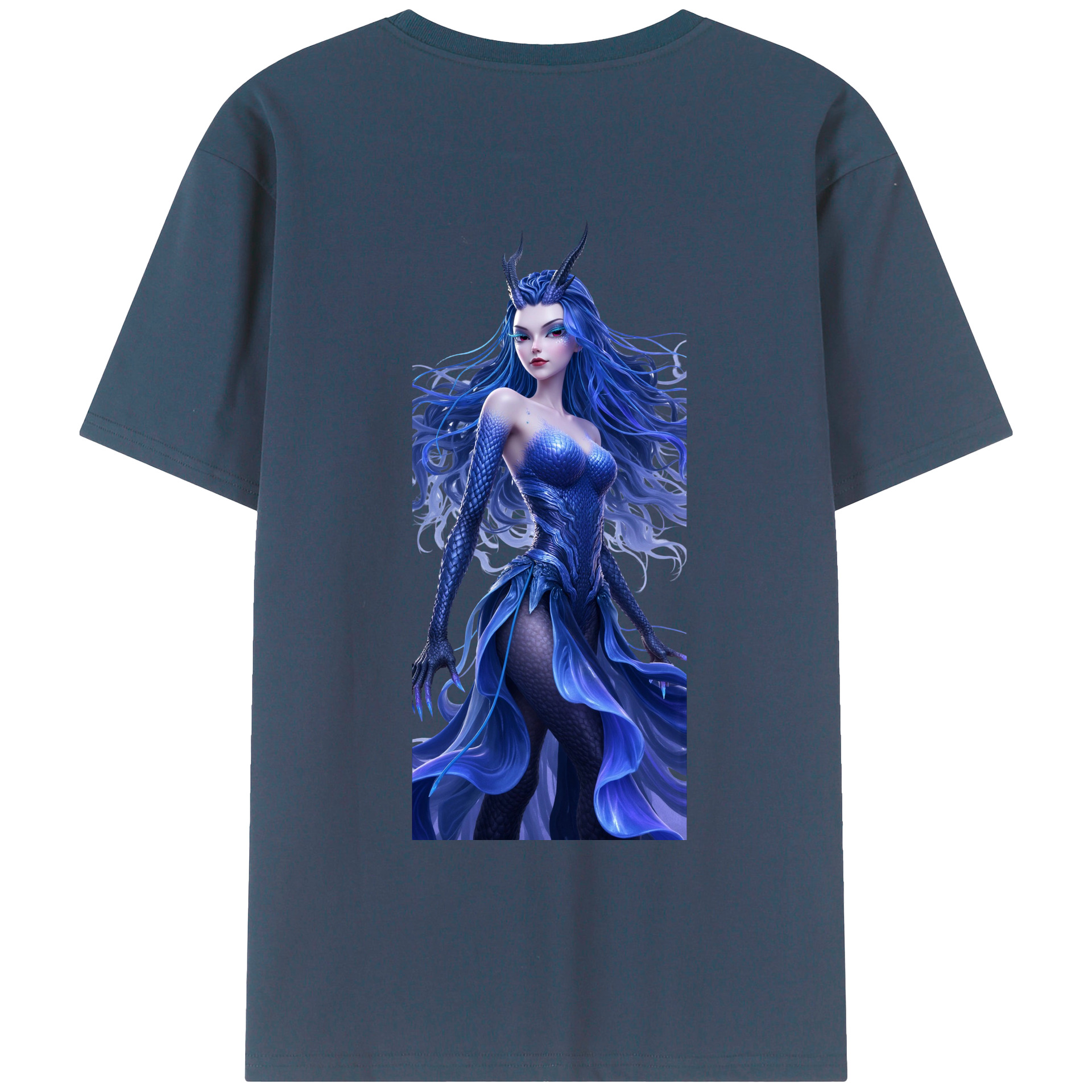 （画像用） Ne Zha 2 ナタ 魔童の大暴れ 綿100％ メンズ半袖Tシャツ（バックプリント） 通気性