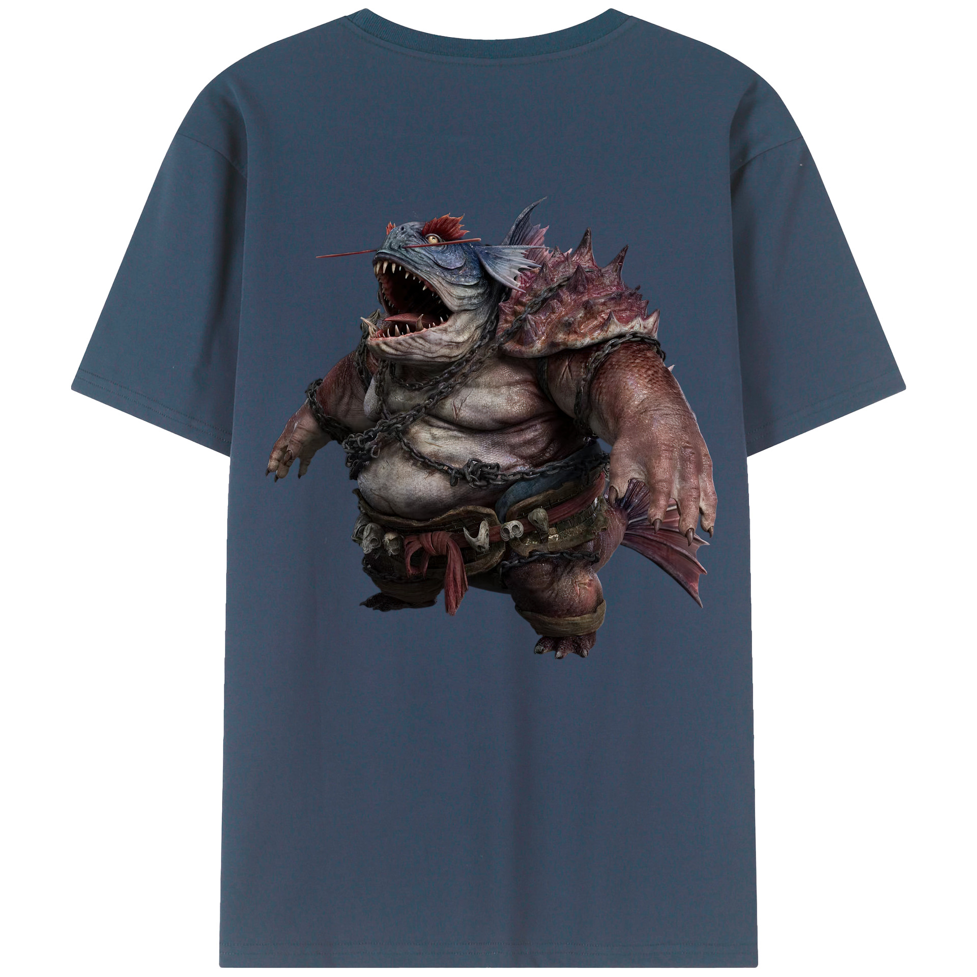 （画像用） Ne Zha 2 ナタ 魔童の大暴れ 綿100％ メンズ半袖Tシャツ（バックプリント） 通気性