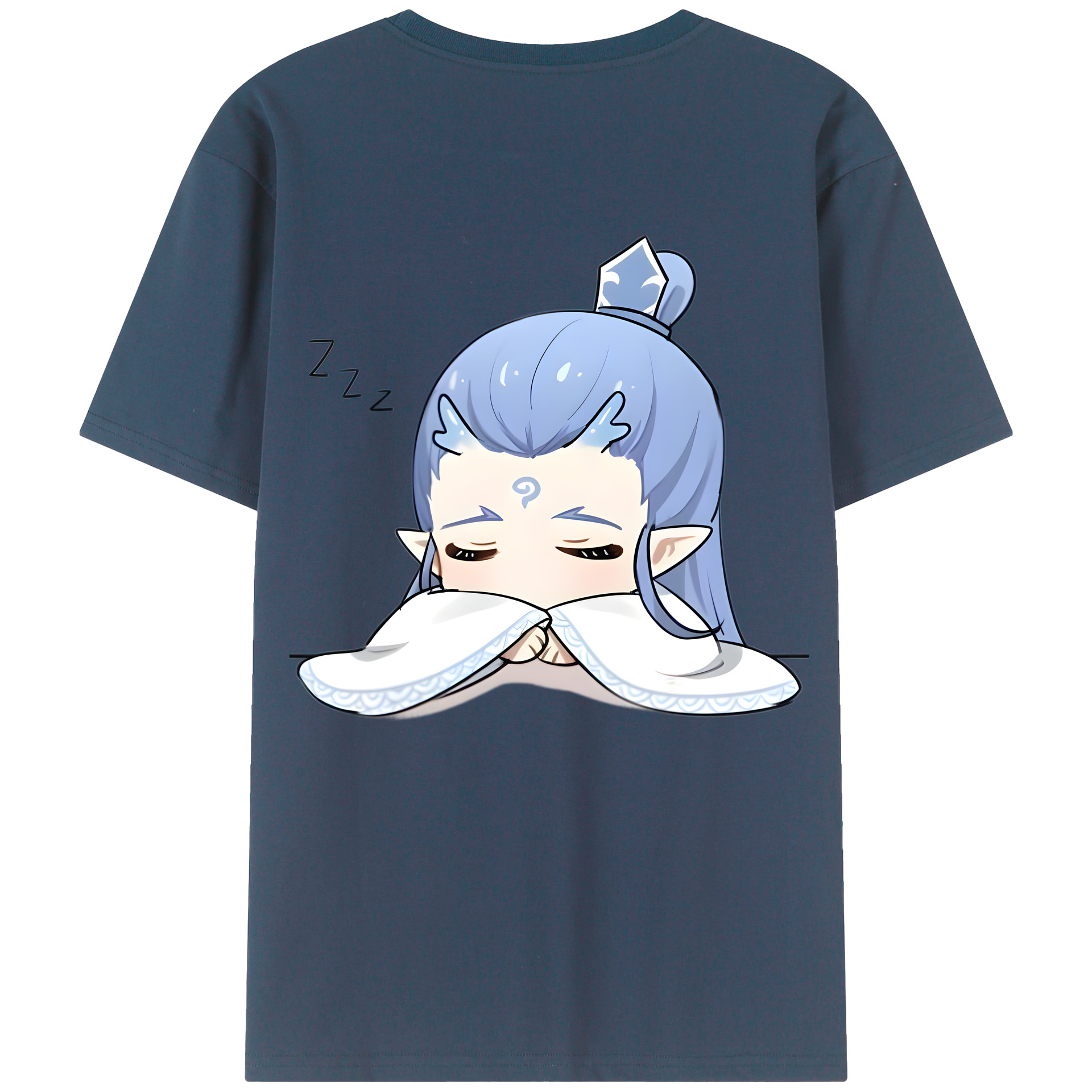 （画像用） Ne Zha 2 ナタ 魔童の大暴れ 綿100％ メンズ半袖Tシャツ（バックプリント） 通気性