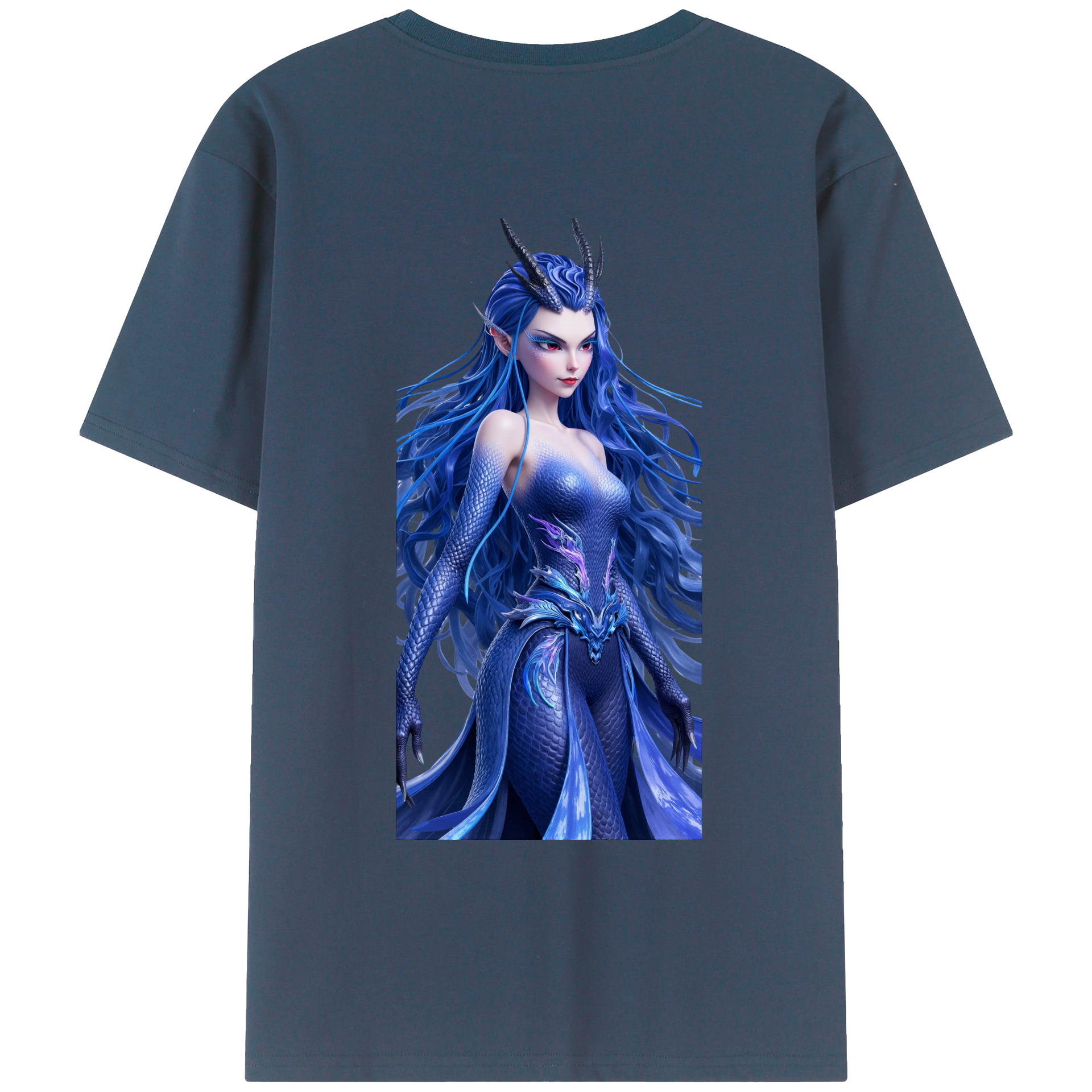 （画像用） Ne Zha 2 ナタ 魔童の大暴れ 綿100％ メンズ半袖Tシャツ（バックプリント） 通気性