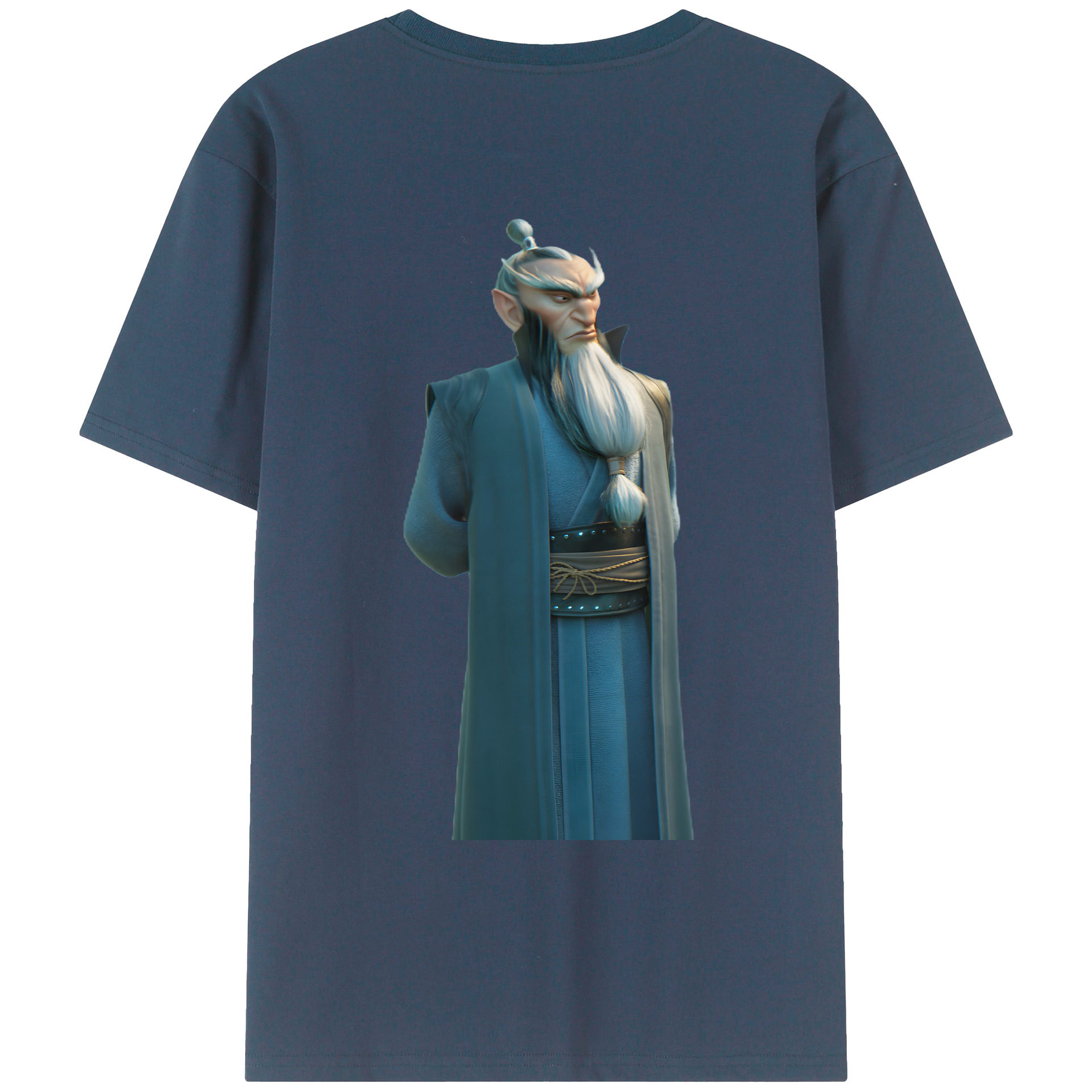 （画像用） Ne Zha 2 ナタ 魔童の大暴れ 綿100％ メンズ半袖Tシャツ（バックプリント） 通気性