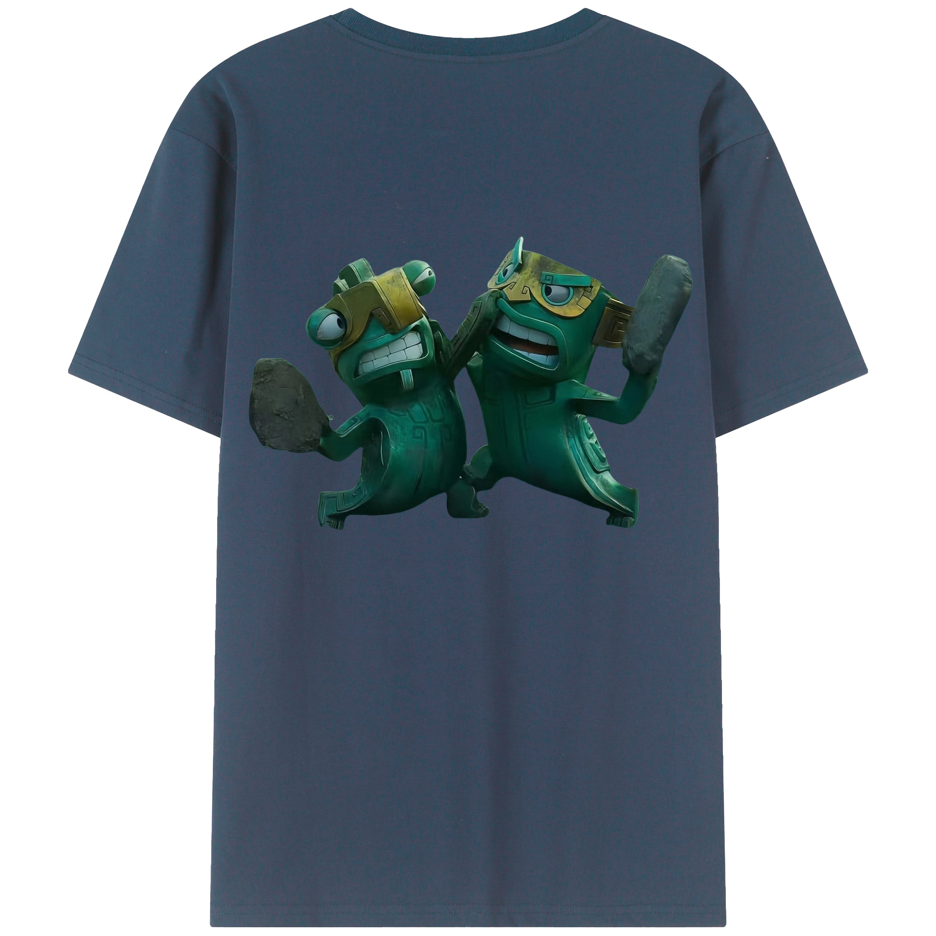 （画像用） Ne Zha 2 ナタ 魔童の大暴れ 綿100％ メンズ半袖Tシャツ（バックプリント） 通気性
