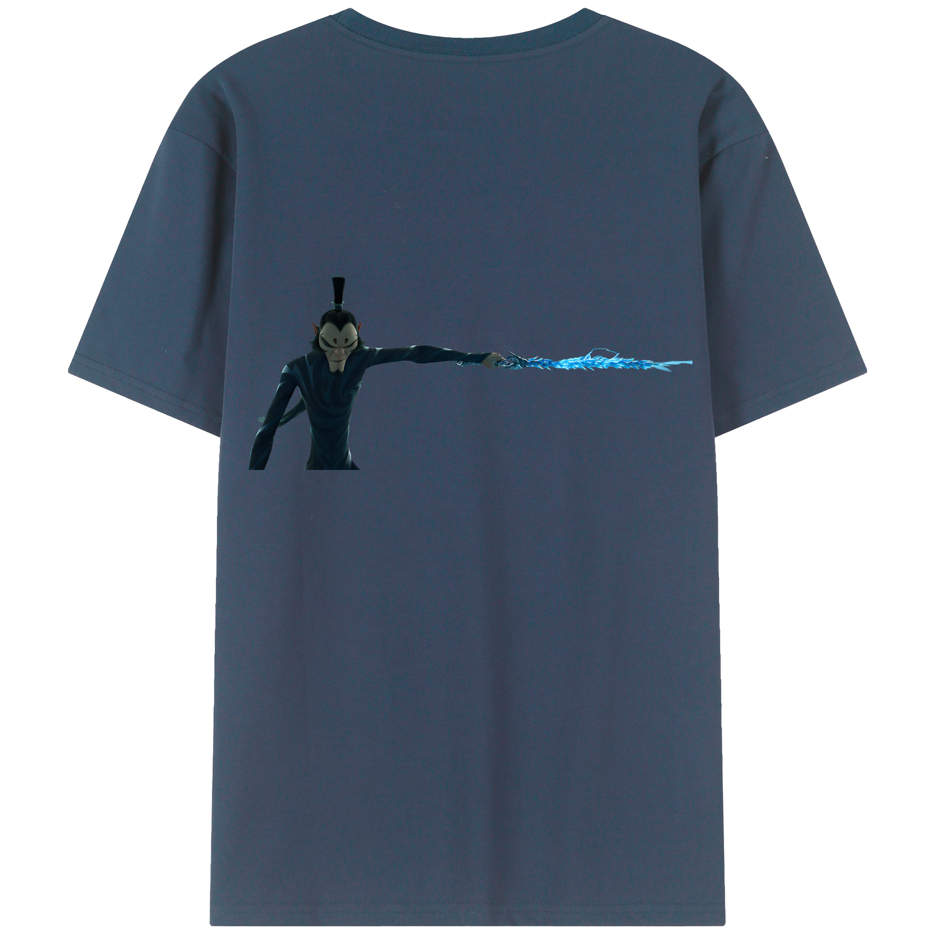 （画像用） Ne Zha 2 ナタ 魔童の大暴れ 綿100％ メンズ半袖Tシャツ（バックプリント） 通気性