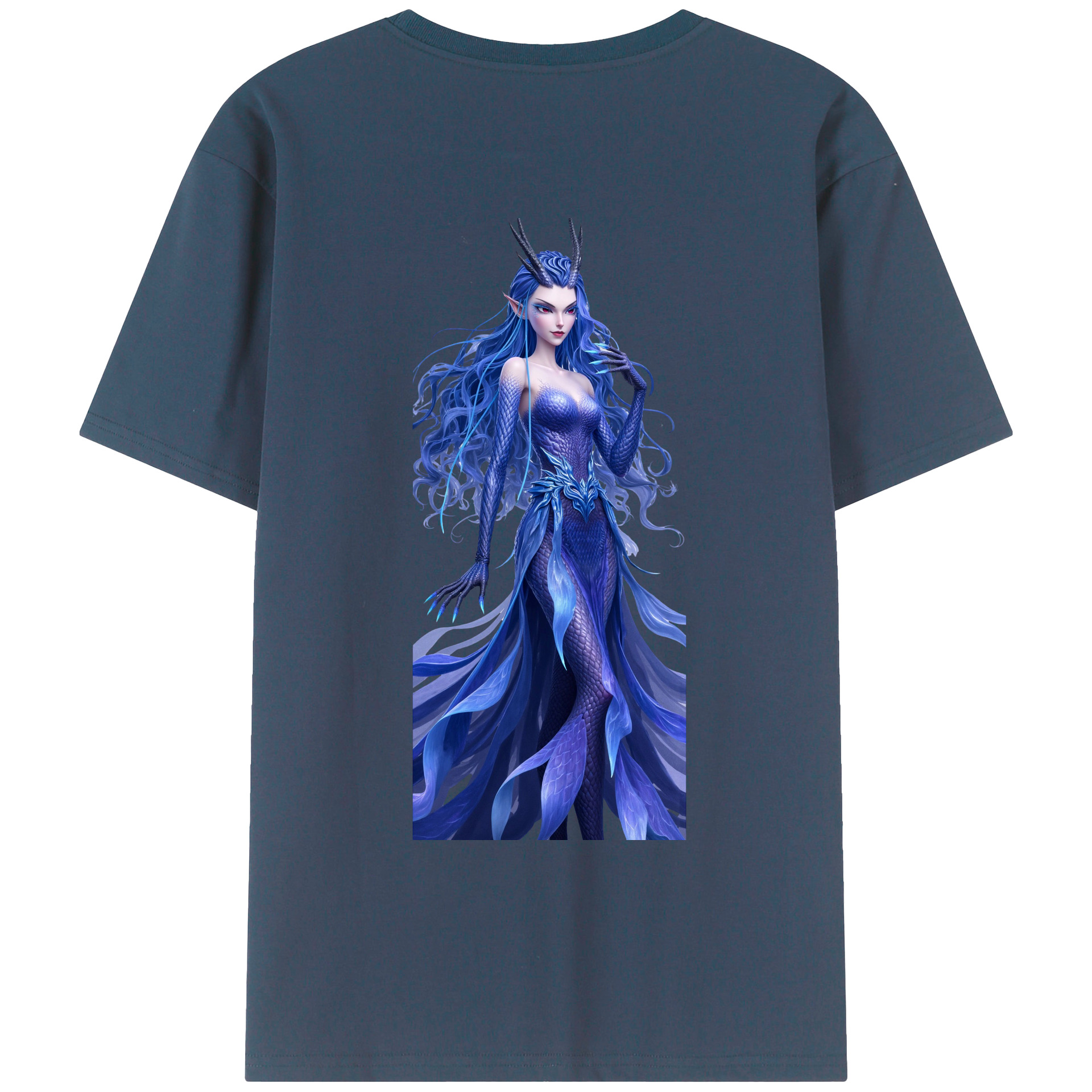 （画像用） Ne Zha 2 ナタ 魔童の大暴れ 綿100％ メンズ半袖Tシャツ（バックプリント） 通気性