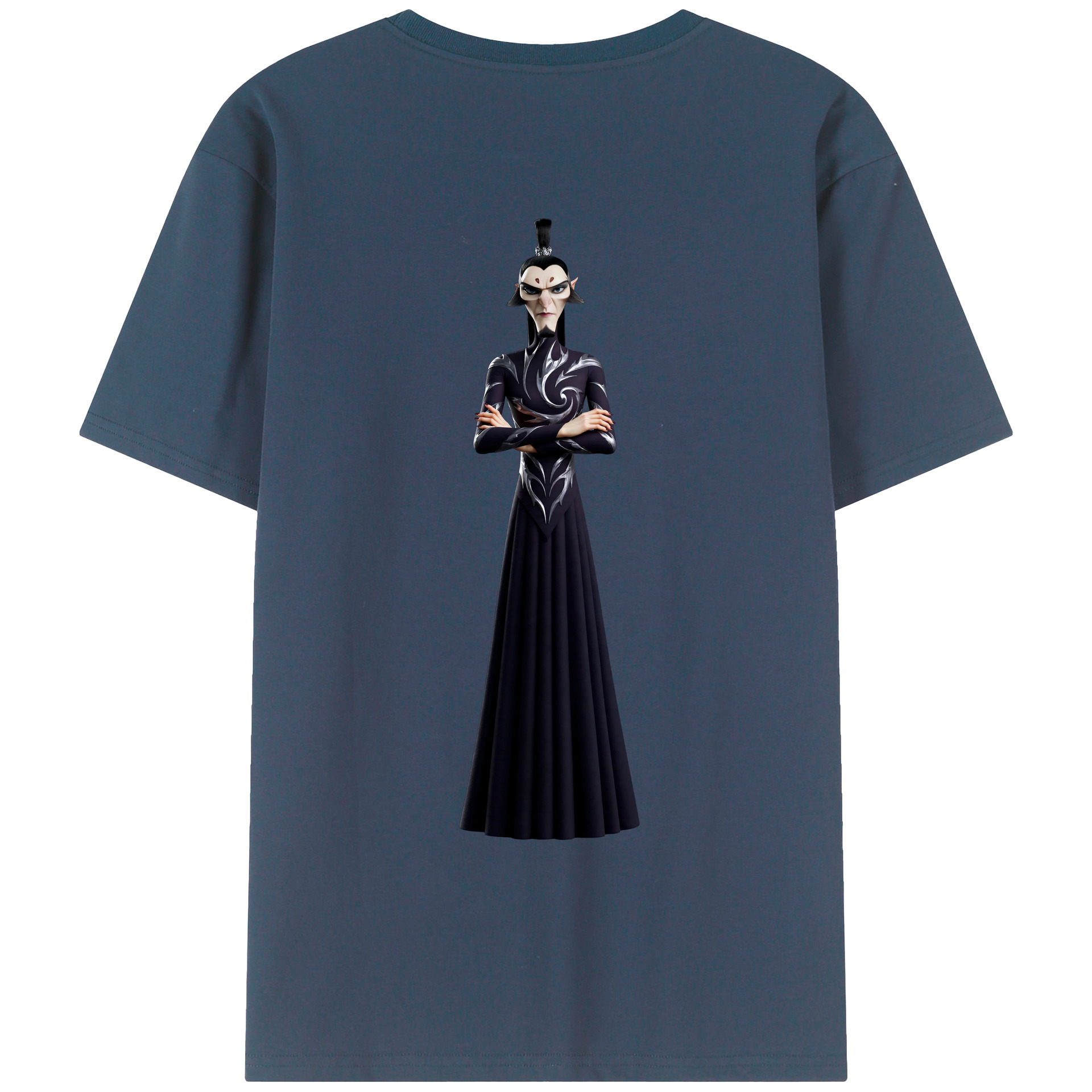 （画像用） Ne Zha 2 ナタ 魔童の大暴れ 綿100％ メンズ半袖Tシャツ（バックプリント） 通気性