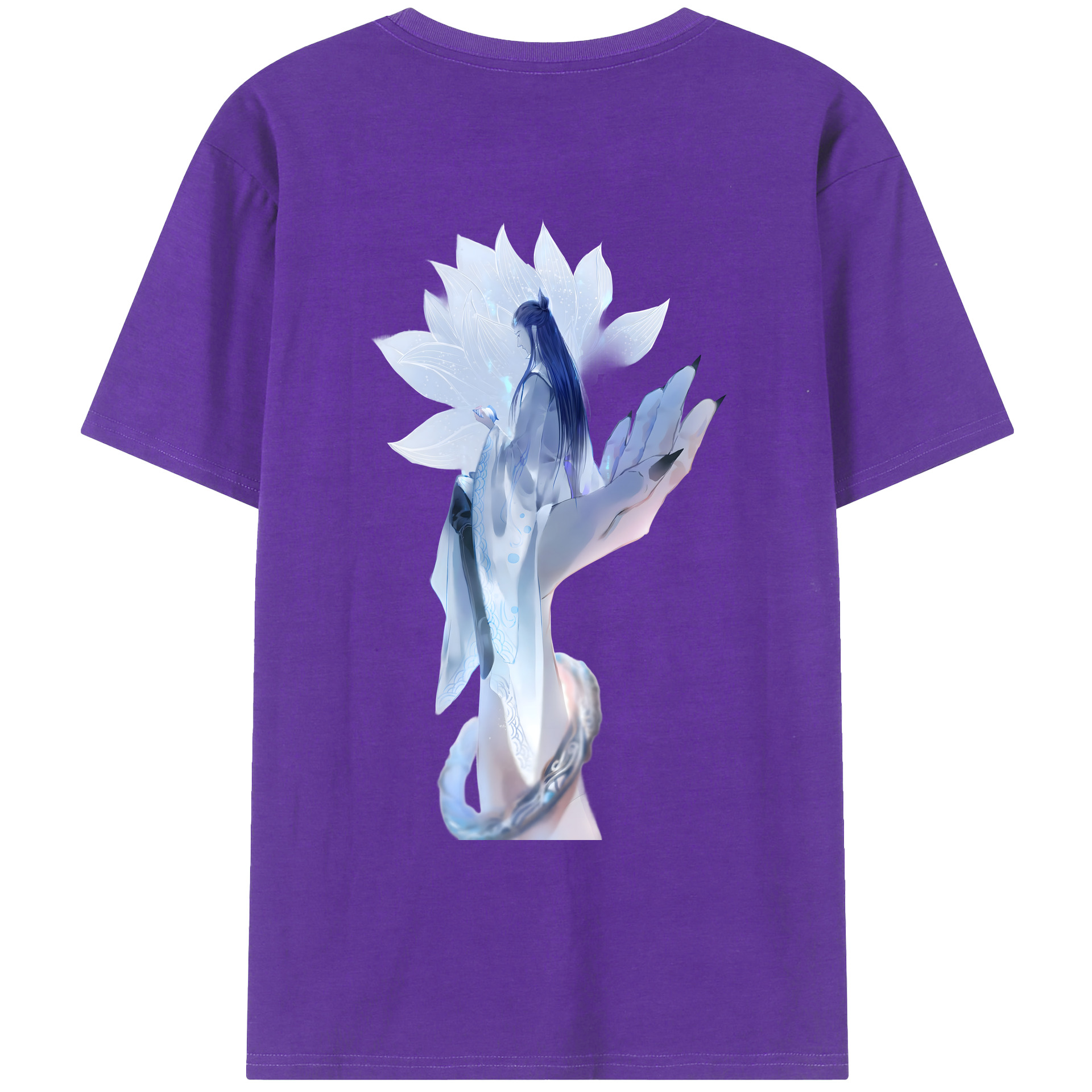 （画像用） Ne Zha 2 ナタ 魔童の大暴れ 綿100％ メンズ半袖Tシャツ（バックプリント） 通気性