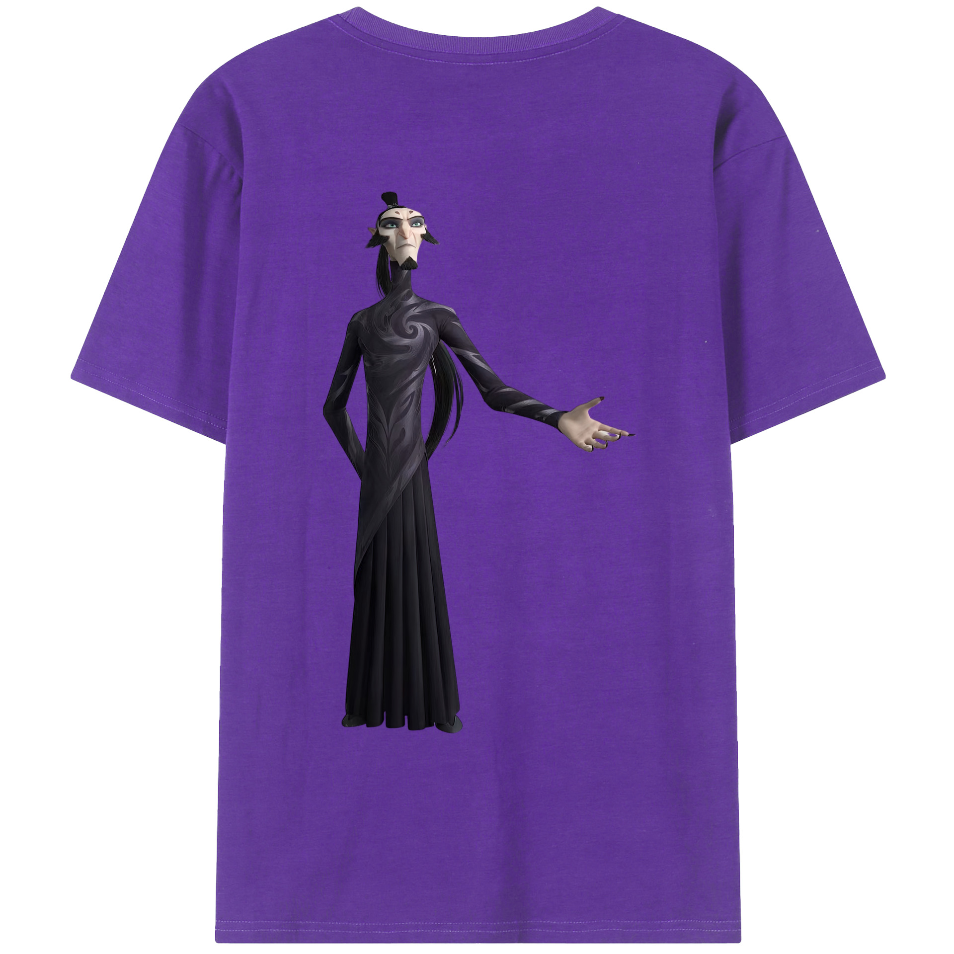 （画像用） Ne Zha 2 ナタ 魔童の大暴れ 綿100％ メンズ半袖Tシャツ（バックプリント） 通気性