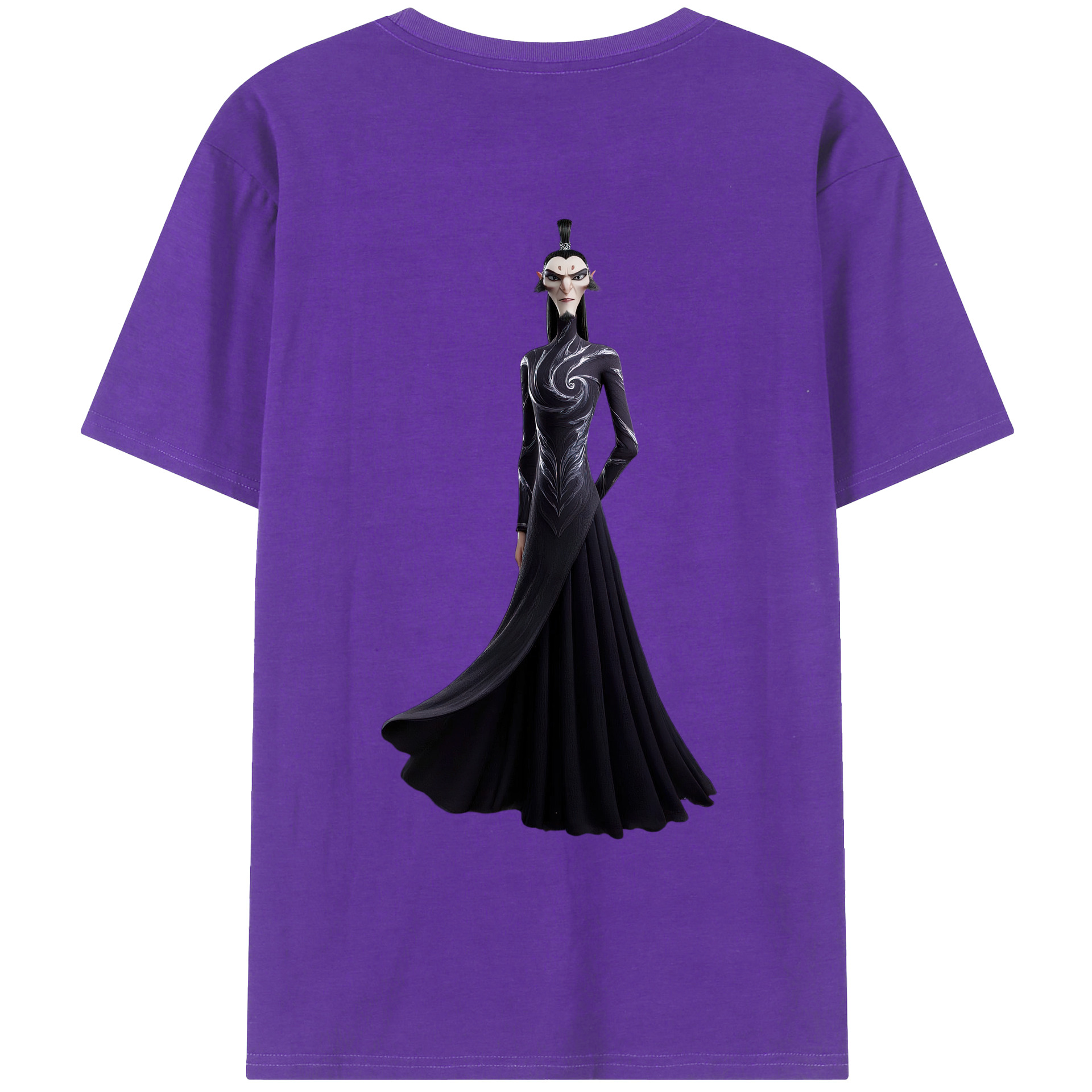 （画像用） Ne Zha 2 ナタ 魔童の大暴れ 綿100％ メンズ半袖Tシャツ（バックプリント） 通気性