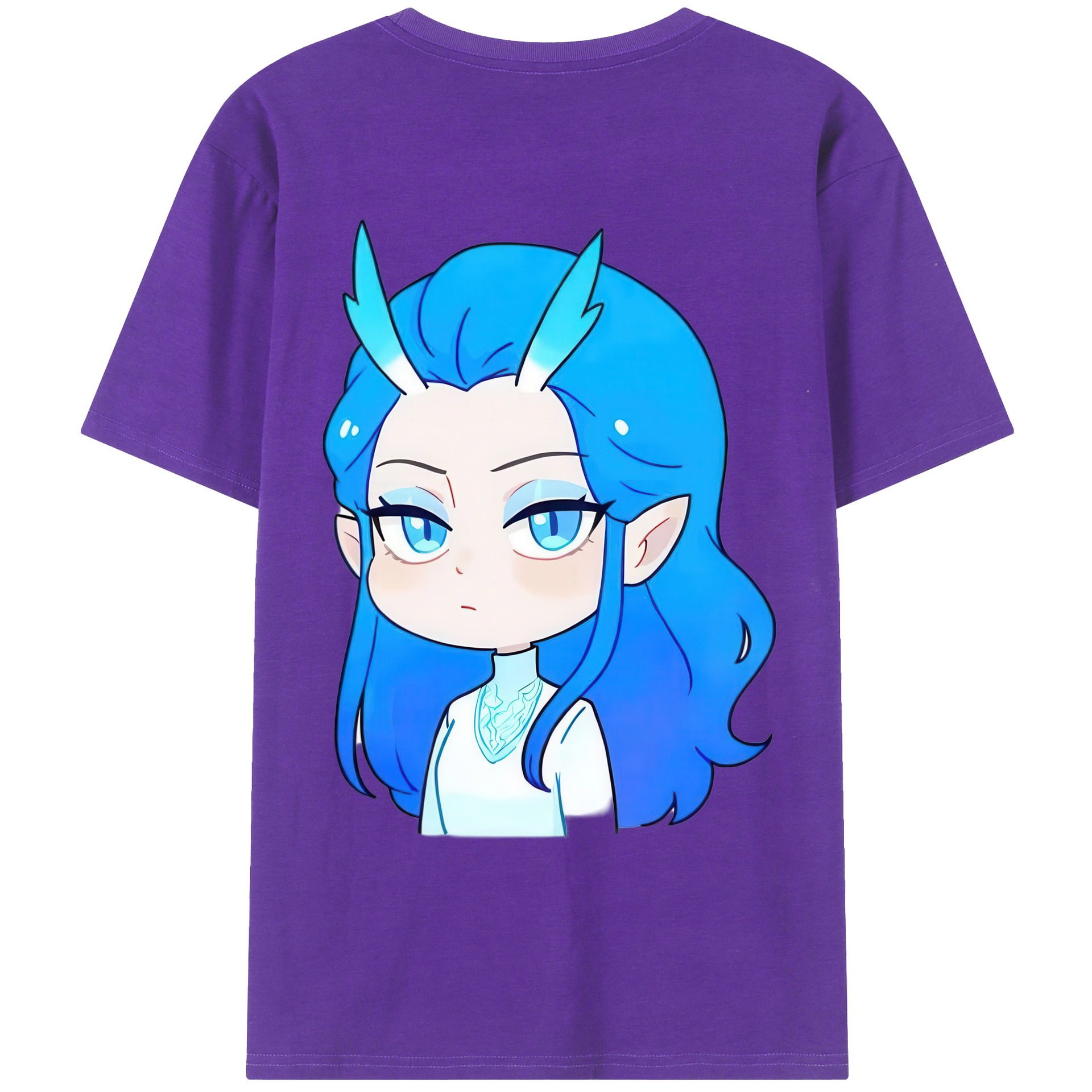 （画像用） Ne Zha 2 ナタ 魔童の大暴れ 綿100％ メンズ半袖Tシャツ（バックプリント） 通気性