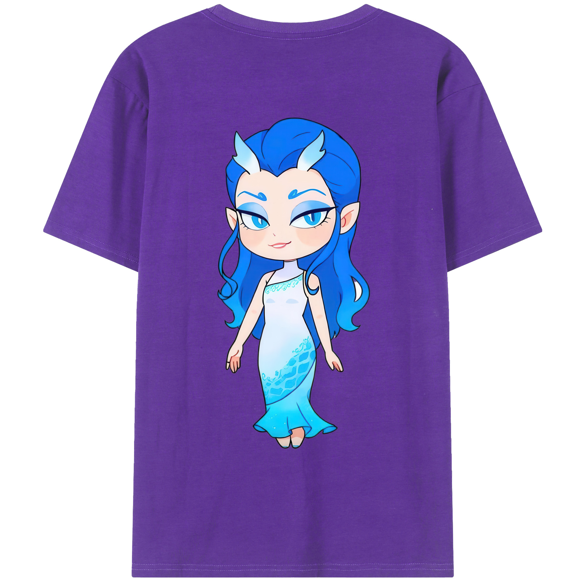 （画像用） Ne Zha 2 ナタ 魔童の大暴れ 綿100％ メンズ半袖Tシャツ（バックプリント） 通気性