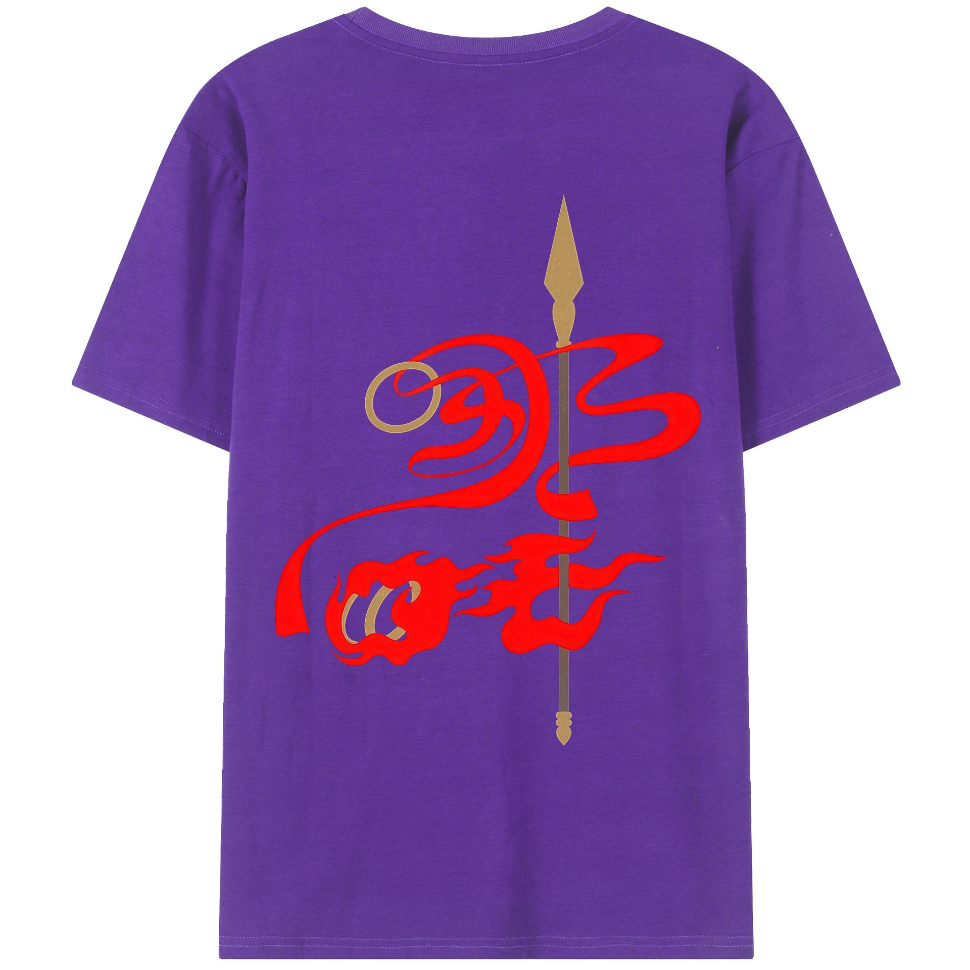（画像用） Ne Zha 2 ナタ 魔童の大暴れ 綿100％ メンズ半袖Tシャツ（バックプリント） 通気性