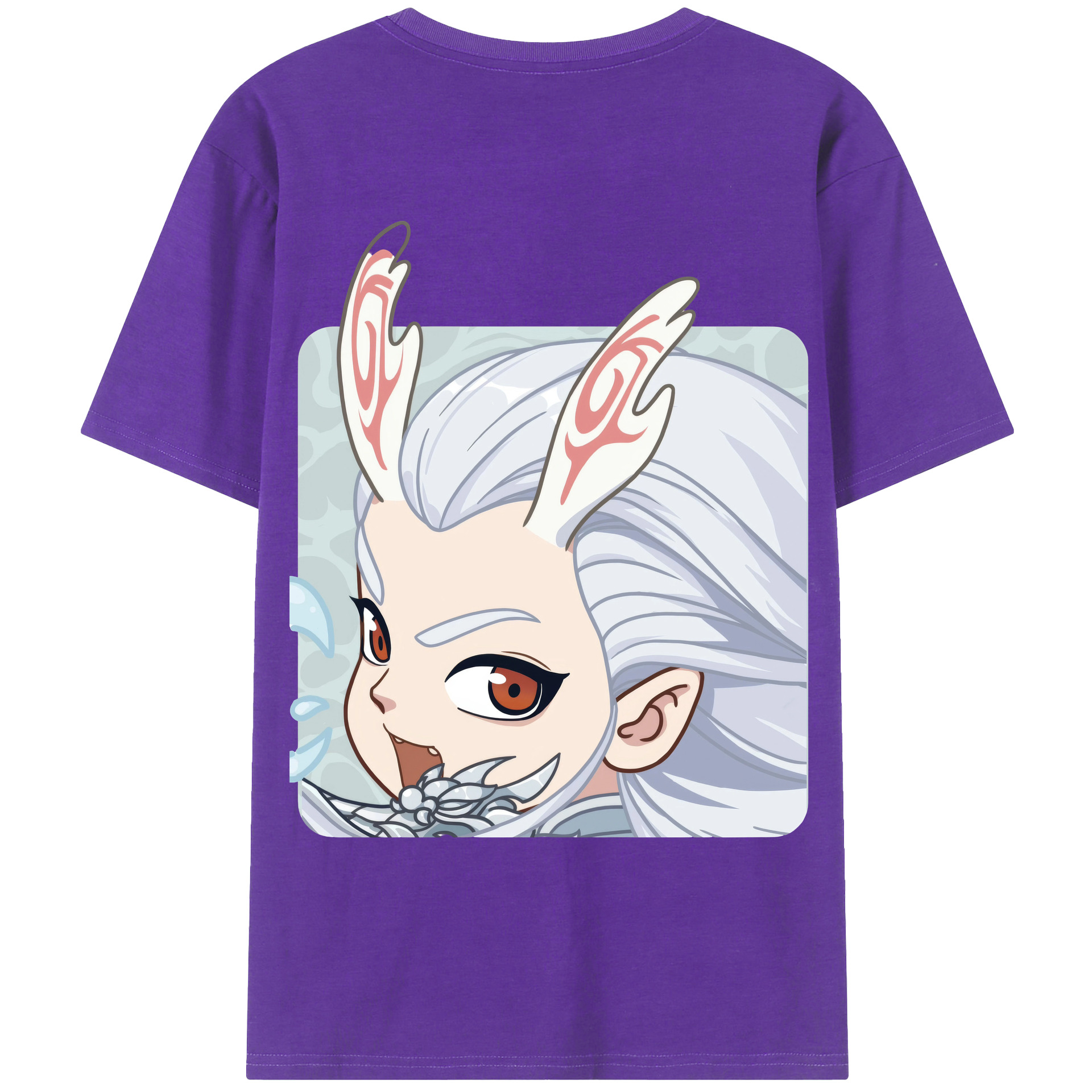（画像用） Ne Zha 2 ナタ 魔童の大暴れ 綿100％ メンズ半袖Tシャツ（バックプリント） 通気性