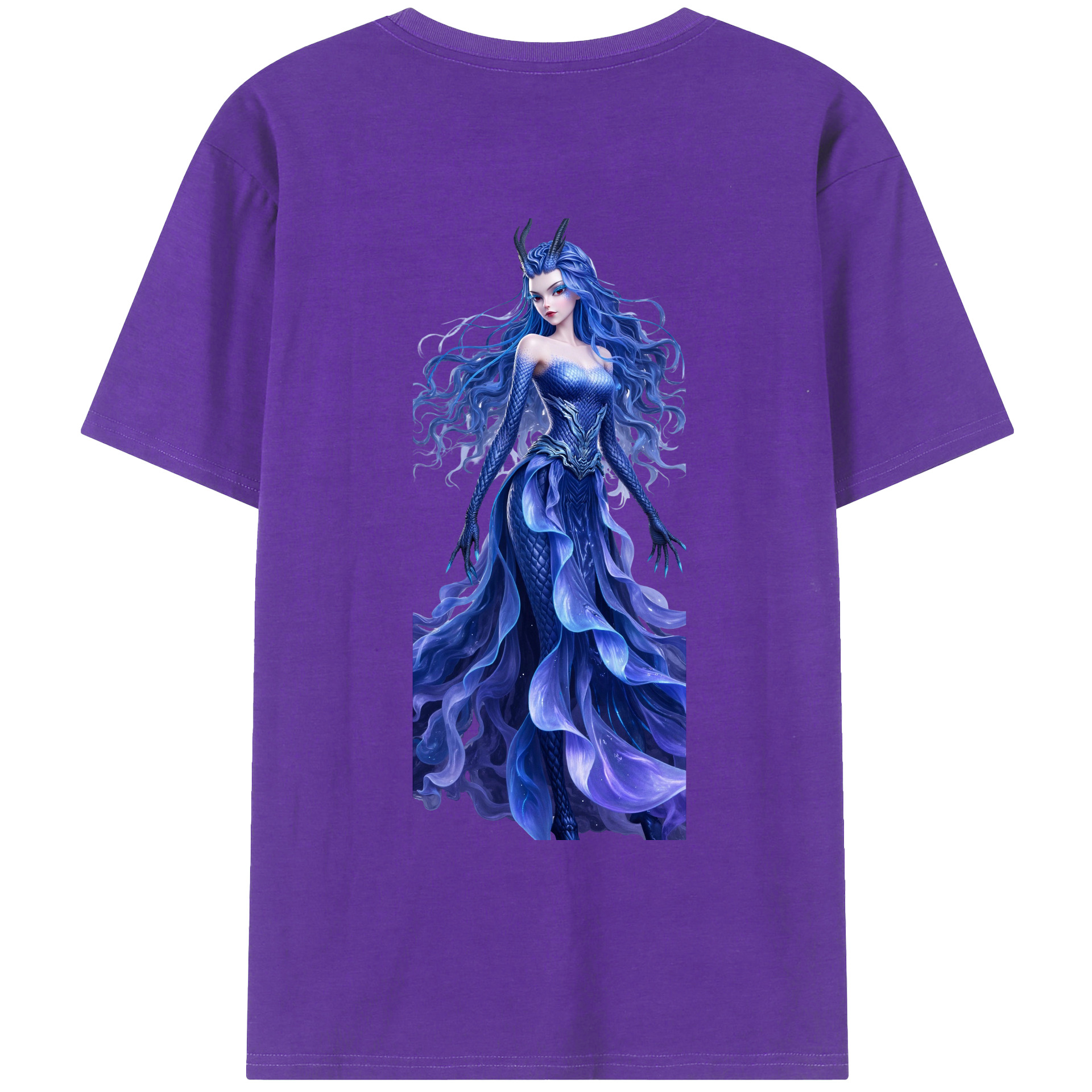（画像用） Ne Zha 2 ナタ 魔童の大暴れ 綿100％ メンズ半袖Tシャツ（バックプリント） 通気性