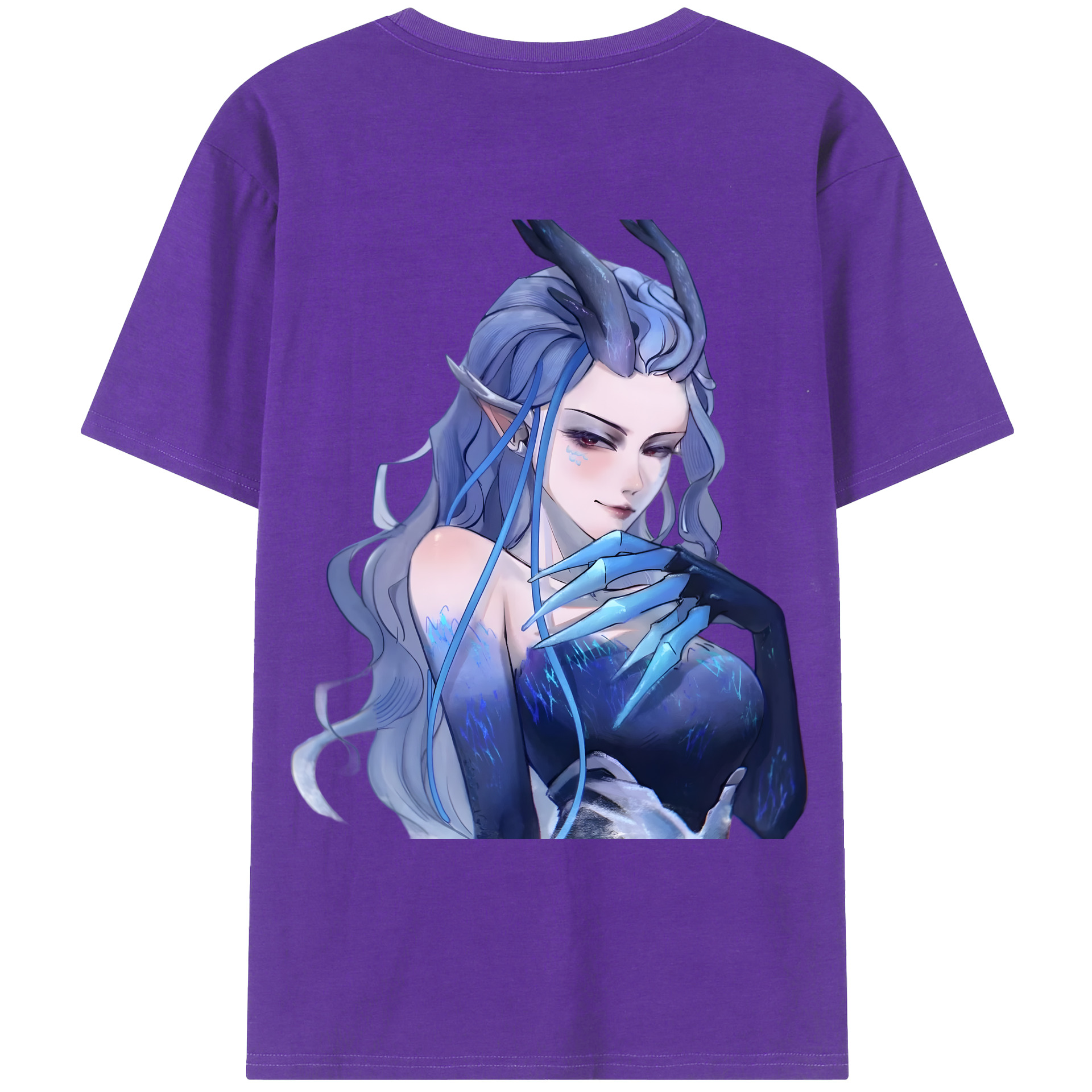 （画像用） Ne Zha 2 ナタ 魔童の大暴れ 綿100％ メンズ半袖Tシャツ（バックプリント） 通気性
