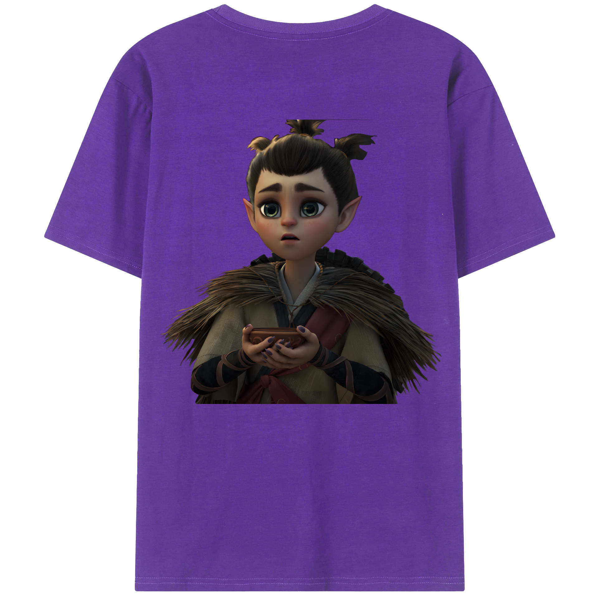 （画像用） Ne Zha 2 ナタ 魔童の大暴れ 綿100％ メンズ半袖Tシャツ（バックプリント） 通気性