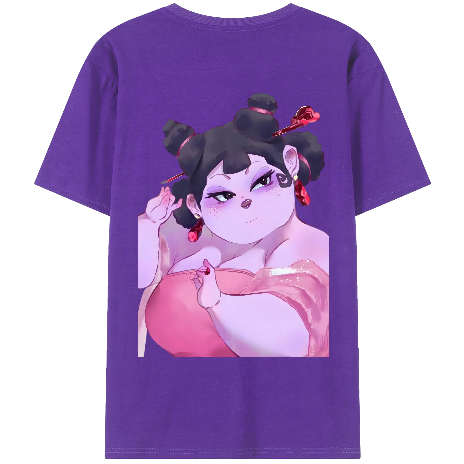 （画像用） Ne Zha 2 ナタ 魔童の大暴れ 綿100％ メンズ半袖Tシャツ（バックプリント） 通気性