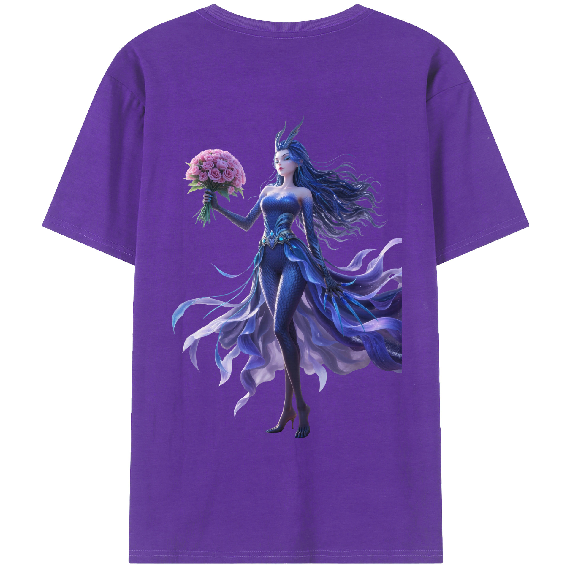 （画像用） Ne Zha 2 ナタ 魔童の大暴れ 綿100％ メンズ半袖Tシャツ（バックプリント） 通気性