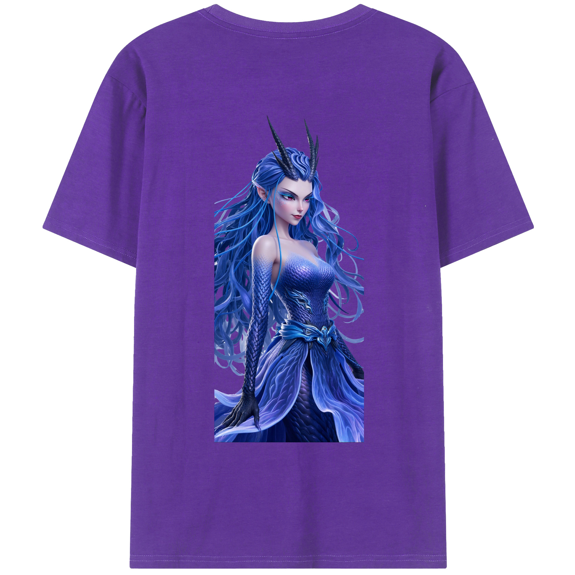 （画像用） Ne Zha 2 ナタ 魔童の大暴れ 綿100％ メンズ半袖Tシャツ（バックプリント） 通気性