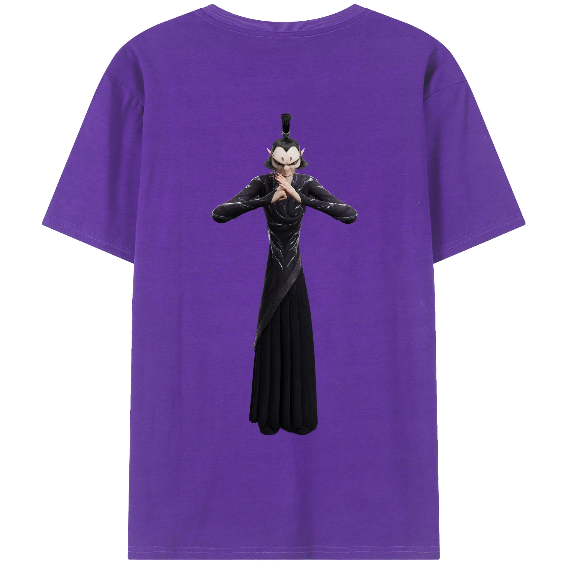 （画像用） Ne Zha 2 ナタ 魔童の大暴れ 綿100％ メンズ半袖Tシャツ（バックプリント） 通気性
